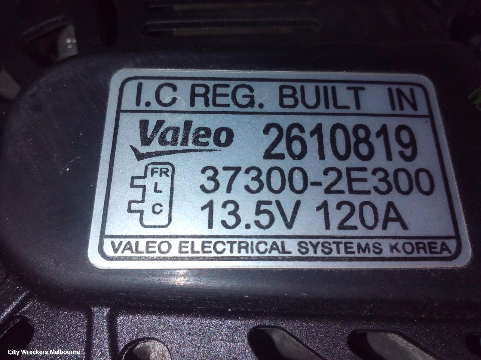 HYUNDAI I40 ALTERNATOR, PETROL, 2.0, VF, 09/2011 - 12/2019