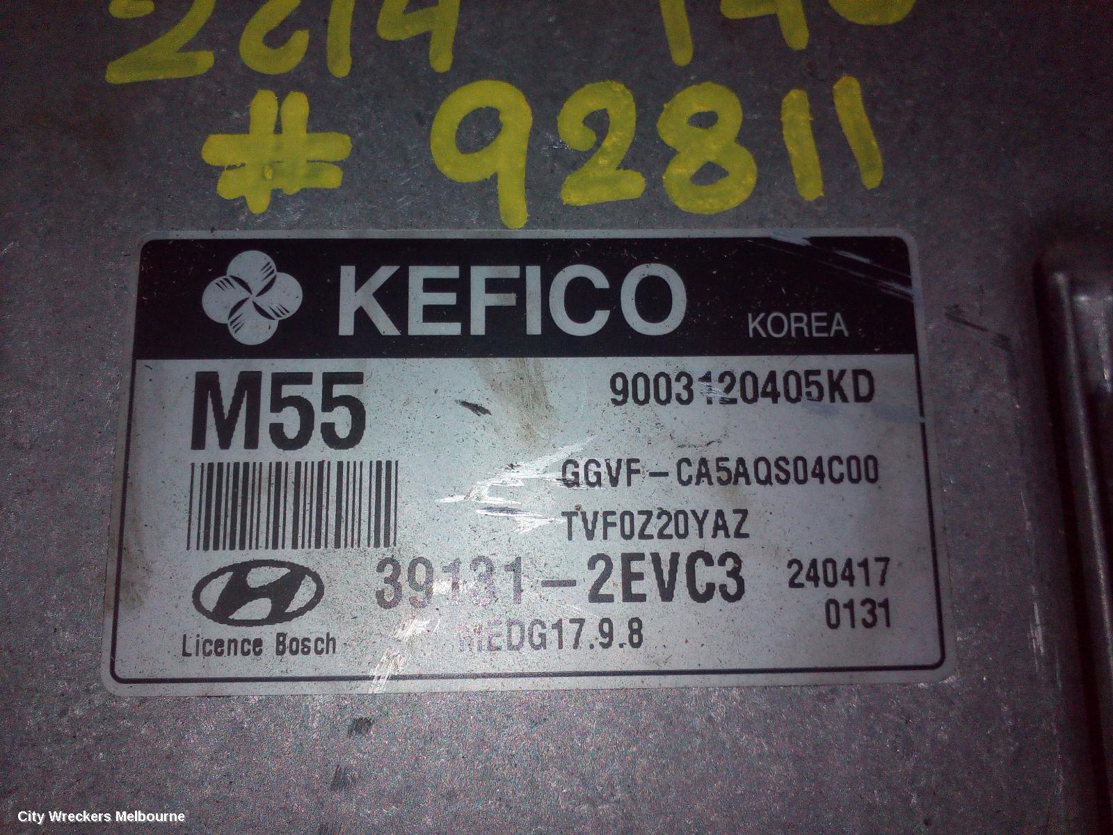 HYUNDAI I40 ECU, ENGINE ECU, SEDAN, NON KEYLESS START, ECU ONLY, VF, 06/2012 - 05/2015