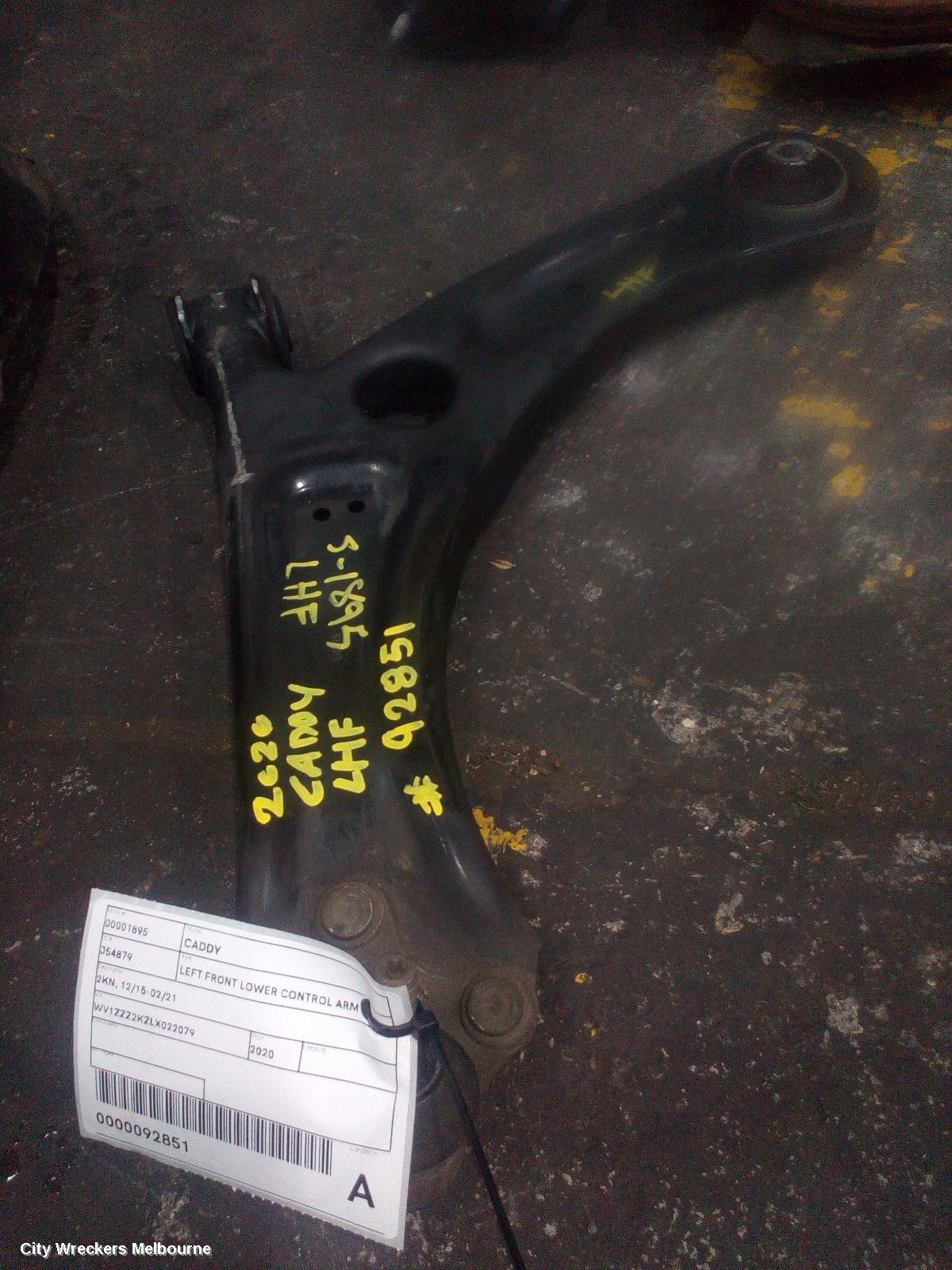 VOLKSWAGEN CADDY LEFT FRONT LOWER CONTROL ARM, 2KN, 12/2015 - 02/2021