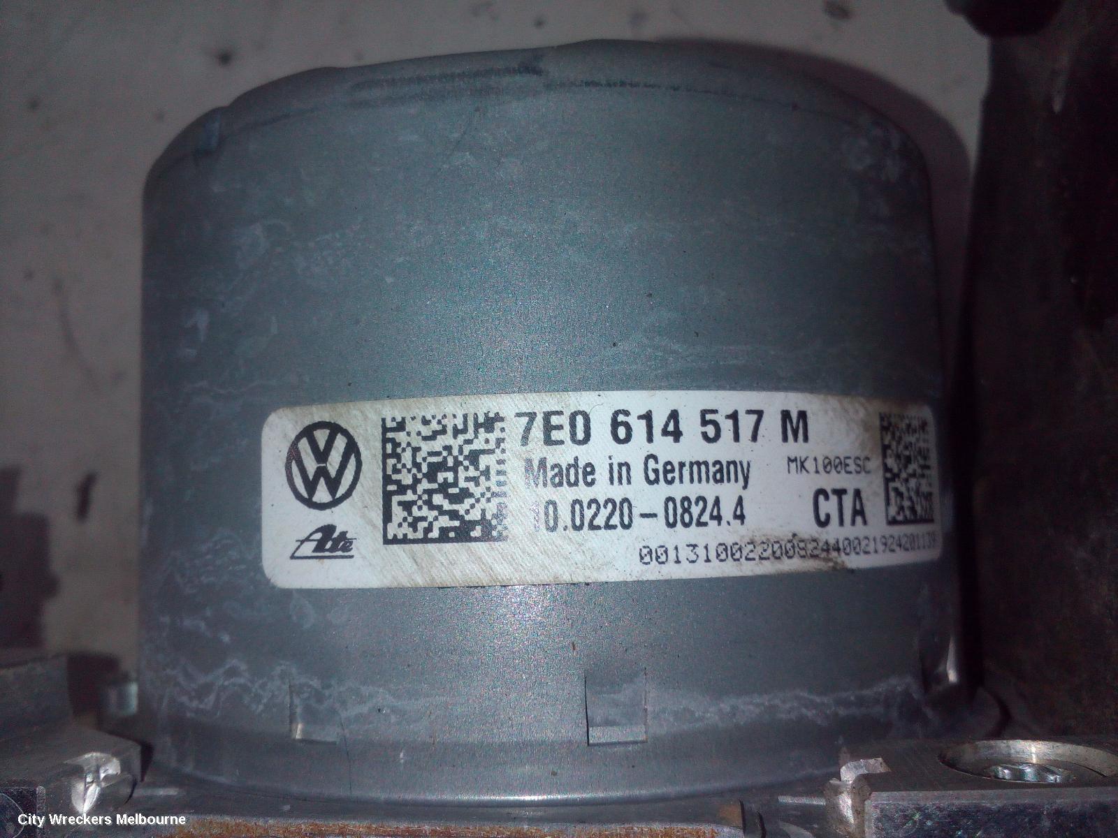 VOLKSWAGEN CADDY ABS PUMP/MODULATOR, 2KN, P/N 7E0614517L, 12/2015 - 02/2021