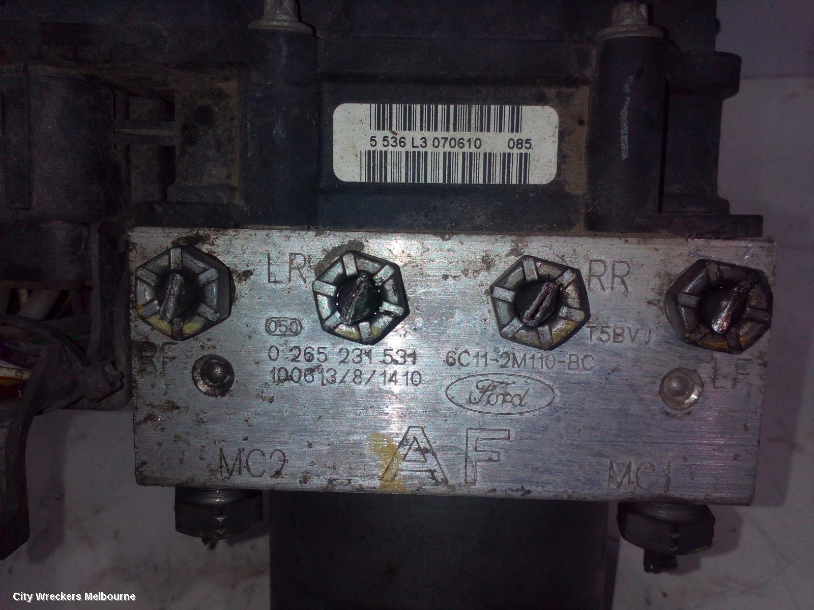 FORD TRANSIT ABS PUMP/MODULATOR, VM, FWD, P/N 6C112M110BC, NON TRACTION CONTROL TYPE, 09/2006 - 02/2014