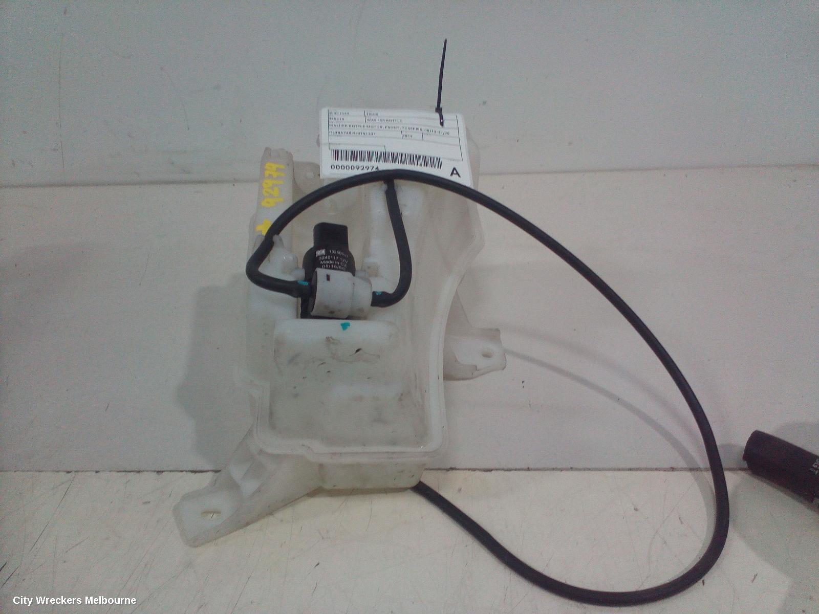 HOLDEN TRAX WASHER BOTTLE, WASHER BOTTLE MOTOR, FRONT, TJ SERIES, 08/2013 - 12/2020