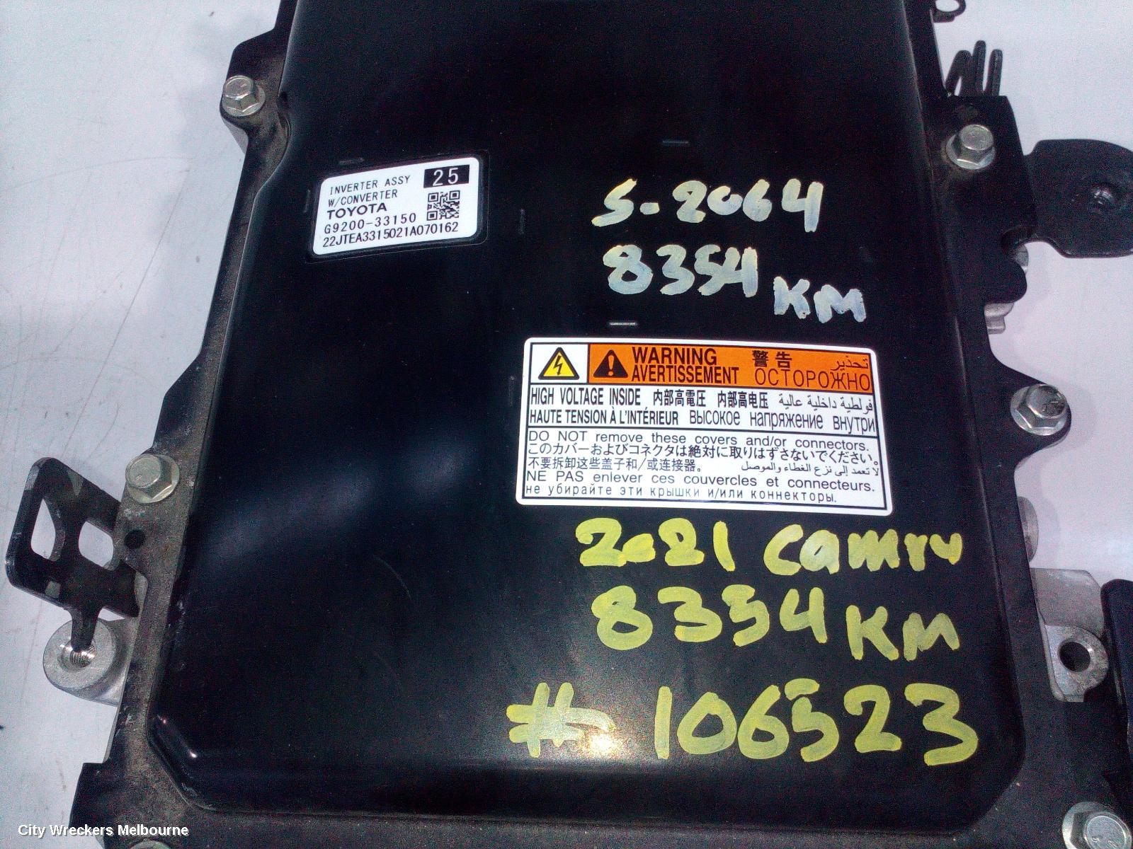 TOYOTA CAMRY INVERTER, HYBRID INVERTER, AXVH71, 09/2017 ONWARDS