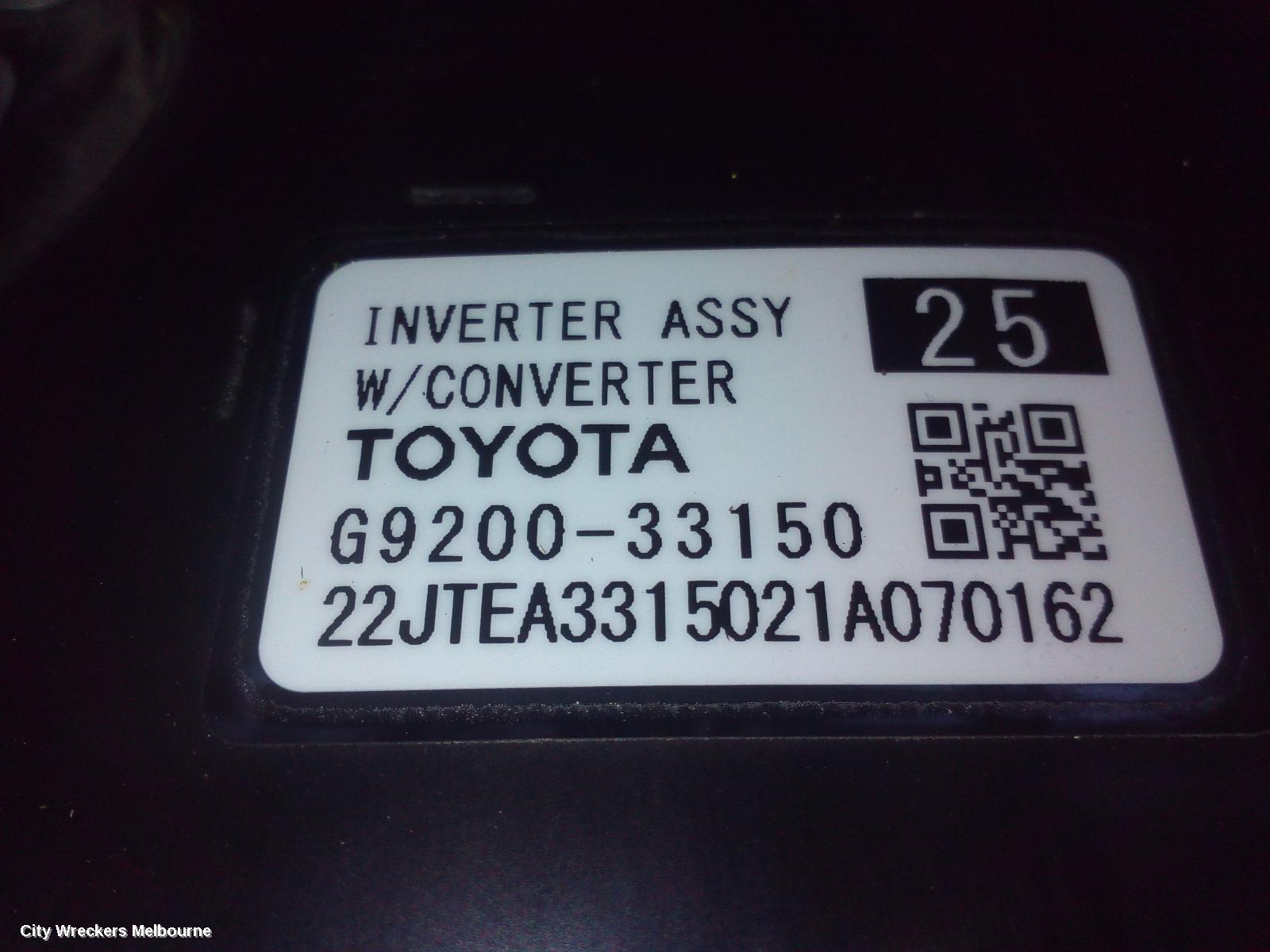 TOYOTA CAMRY INVERTER, HYBRID INVERTER, AXVH71, 09/2017 ONWARDS