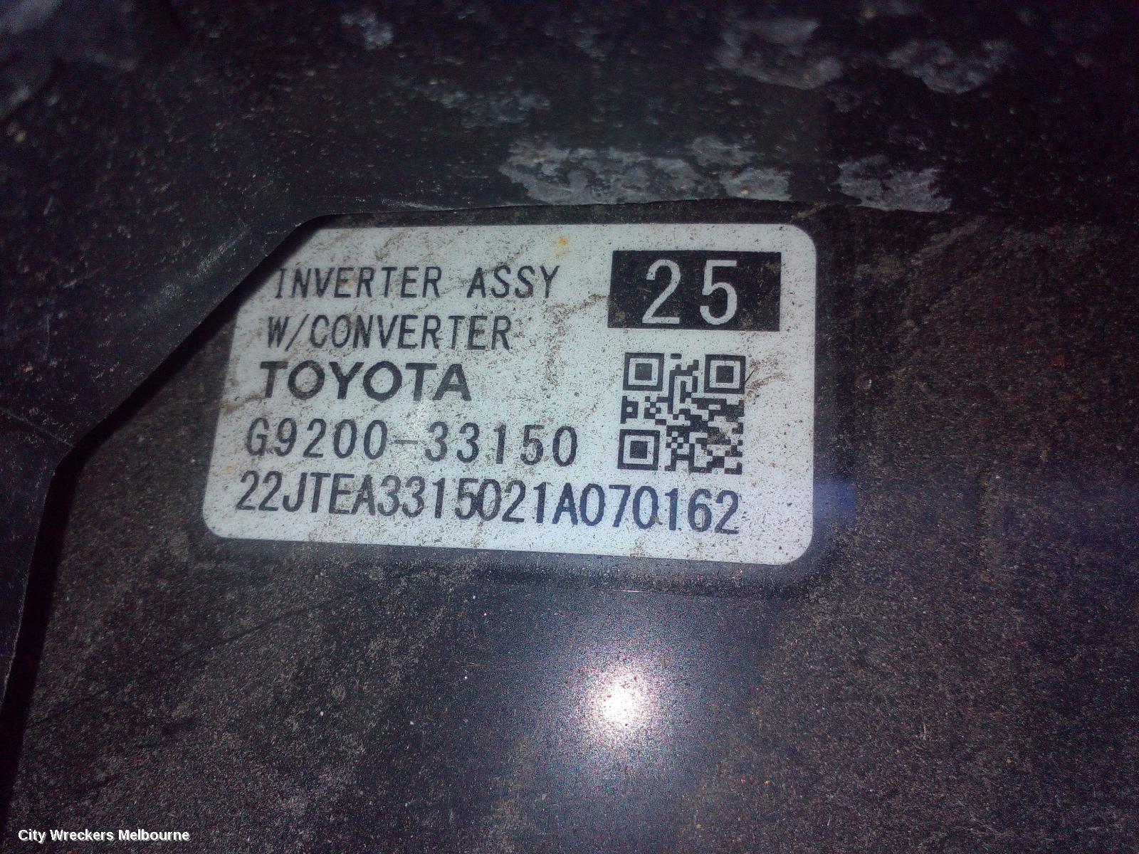 TOYOTA CAMRY INVERTER, HYBRID INVERTER, AXVH71, 09/2017 ONWARDS
