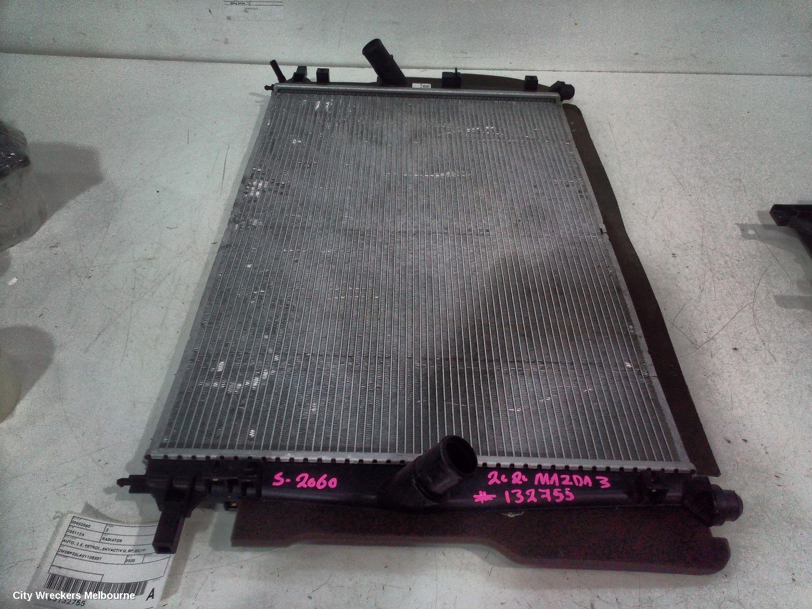 MAZDA 3 RADIATOR, AUTO, 2.5, PETROL, SKYACTIV G, BP, 03/2019 ONWARDS