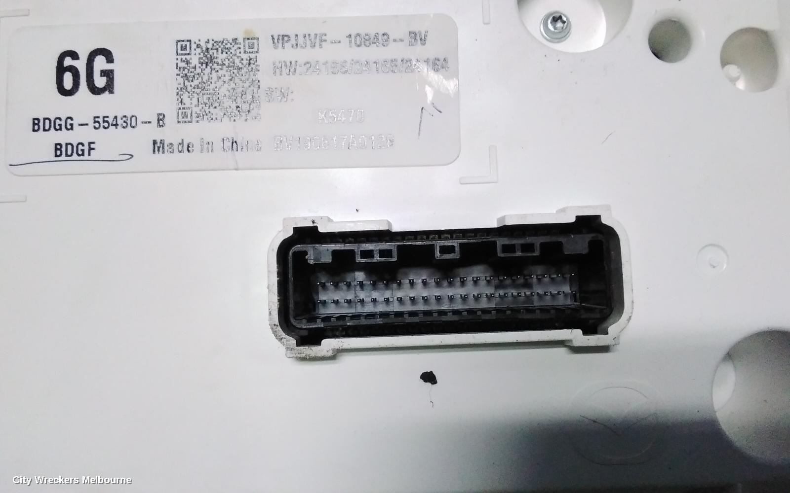 MAZDA 3 INSTRUMENT CLUSTER, INSTRUMENT CLUSTER, PETROL, AUTO T/M, BP, 03/2019 - 09/2021