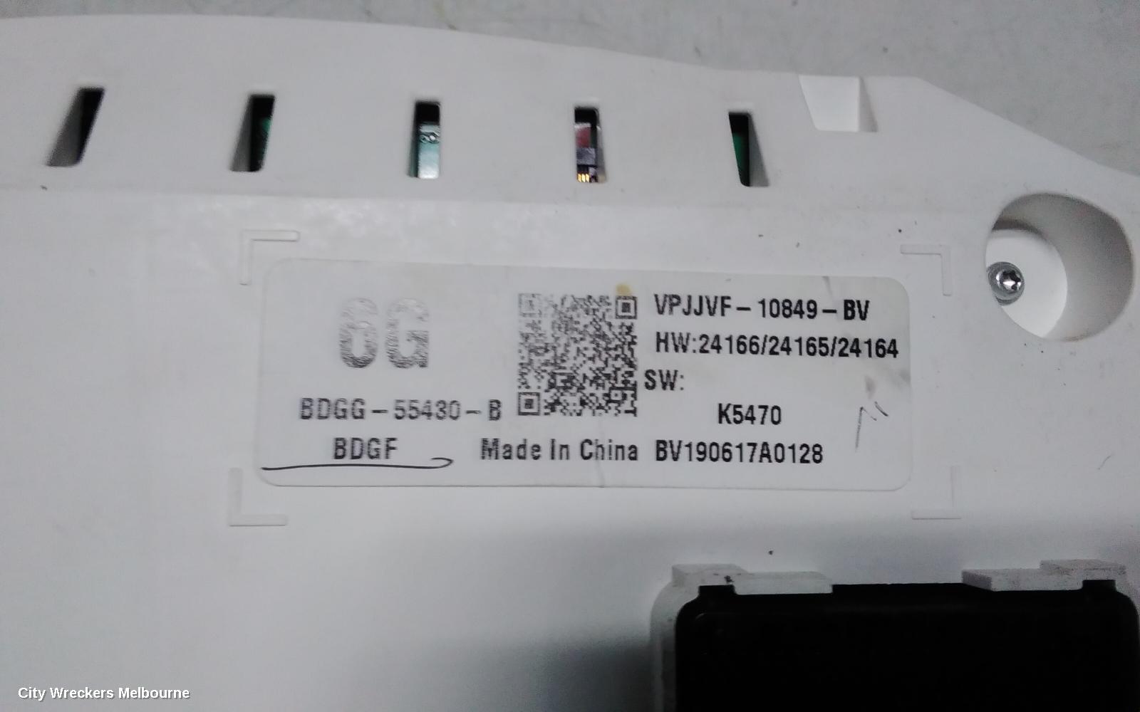 MAZDA 3 INSTRUMENT CLUSTER, INSTRUMENT CLUSTER, PETROL, AUTO T/M, BP, 03/2019 - 09/2021