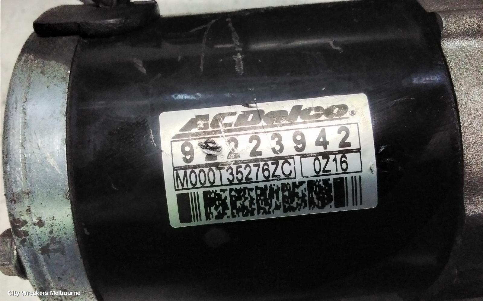 HOLDEN COMMODORE STARTER, 3.6, VE, FLAT CONNECTOR TYPE, 08/2006 - 04/2013