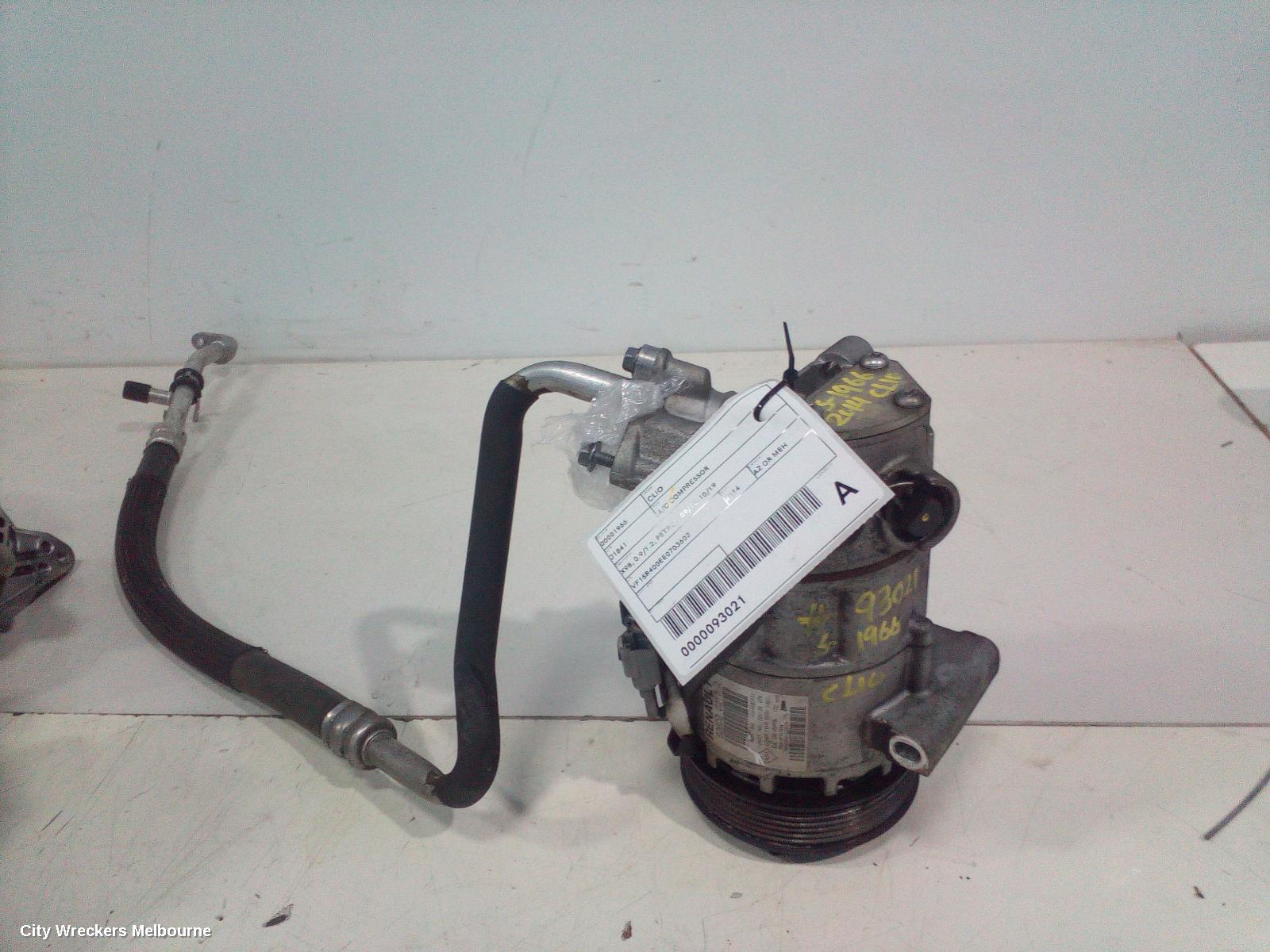 RENAULT CLIO A/C COMPRESSOR, X98, 0.9/1.2, PETROL, 09/2013 - 10/2019