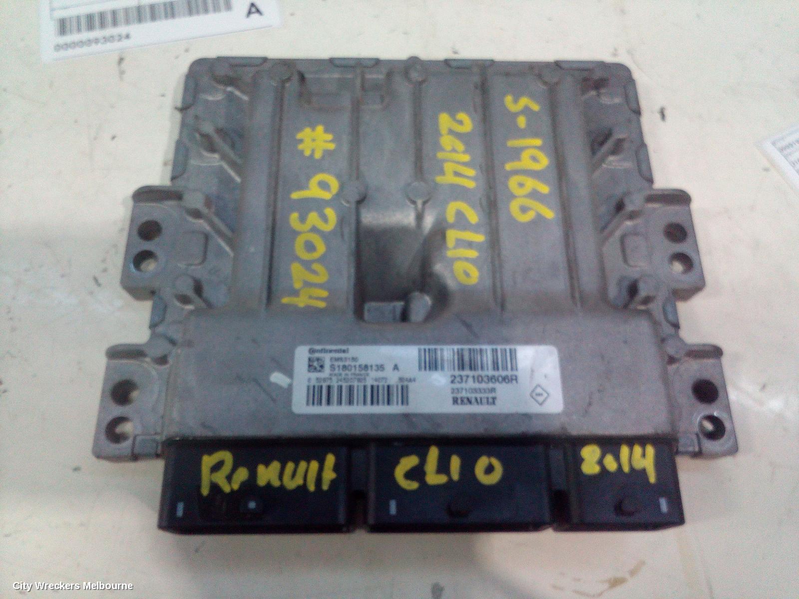 RENAULT CLIO ECU, ENGINE ECU, 1.2, H5F, TURBO, ECU ONLY, X98, 09/2013 - 10/2019