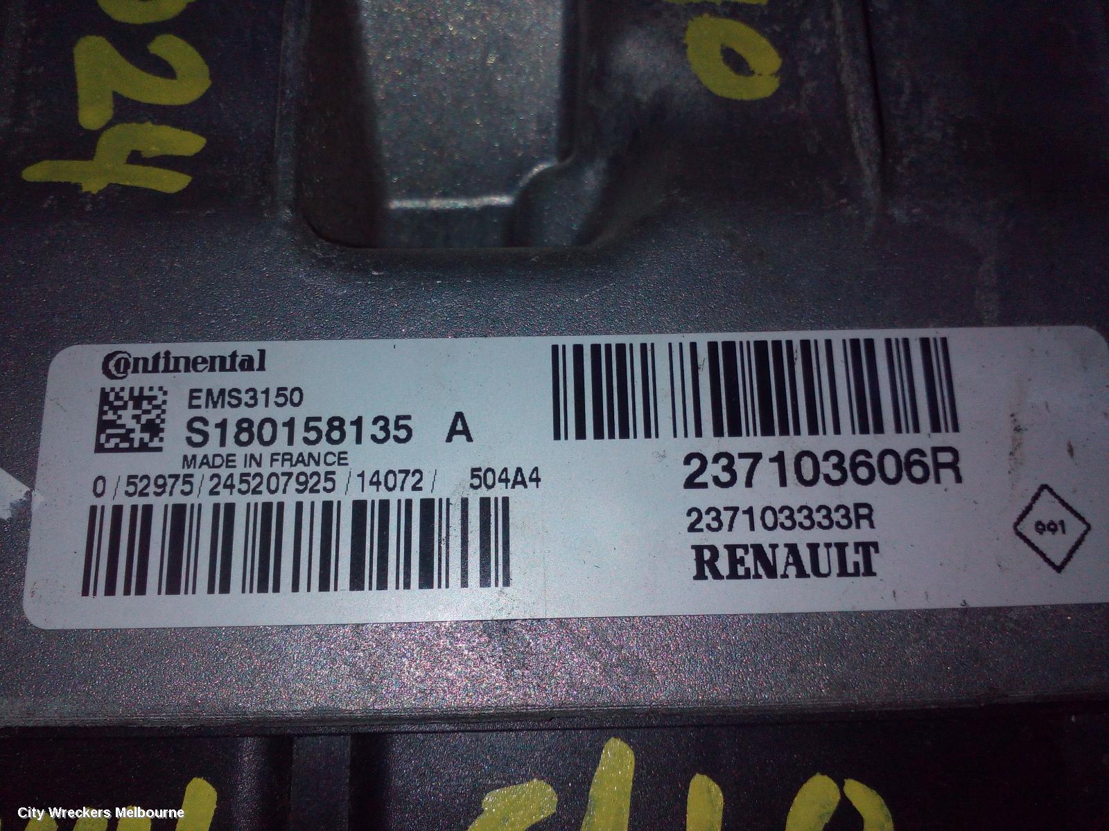 RENAULT CLIO ECU, ENGINE ECU, 1.2, H5F, TURBO, ECU ONLY, X98, 09/2013 - 10/2019