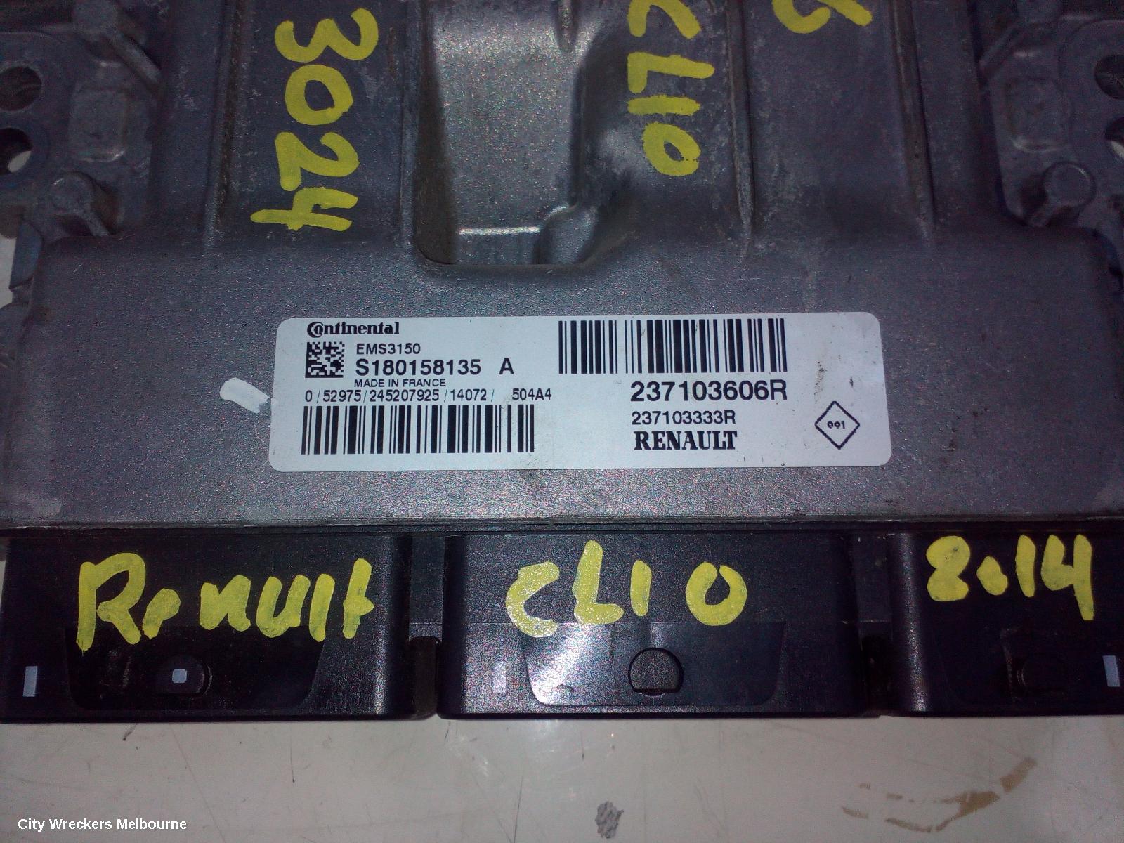 RENAULT CLIO ECU, ENGINE ECU, 1.2, H5F, TURBO, ECU ONLY, X98, 09/2013 - 10/2019