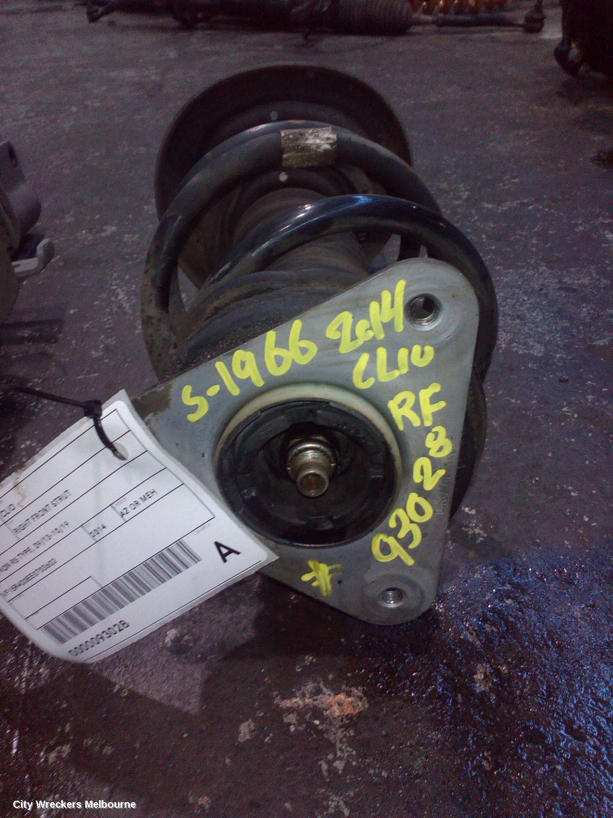 RENAULT CLIO RIGHT FRONT STRUT, X98, NON RS TYPE, 09/2013 - 10/2019