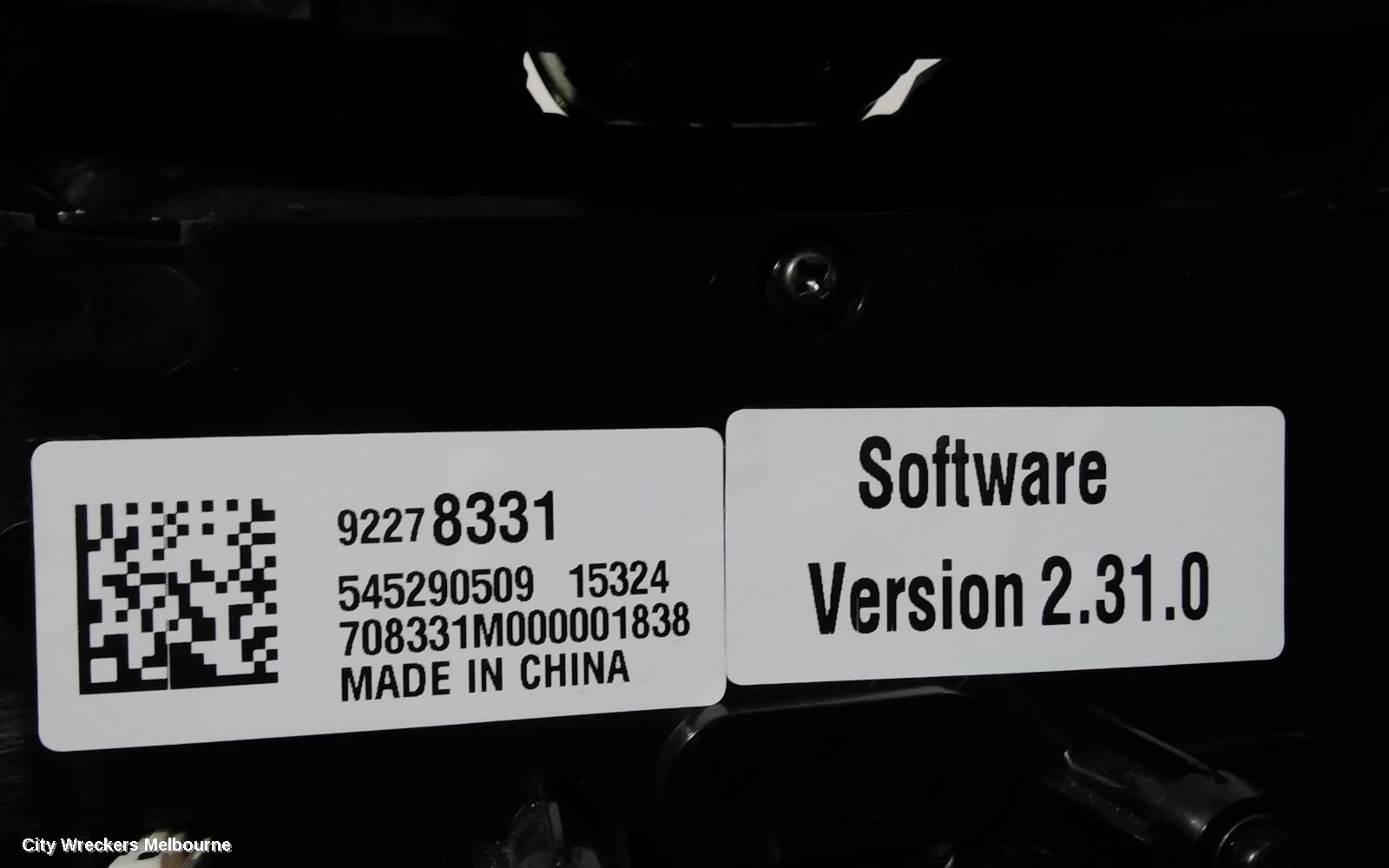 HOLDEN COMMODORE HEATER/AC CONTROLS, VF, 05/2013 - 12/2017