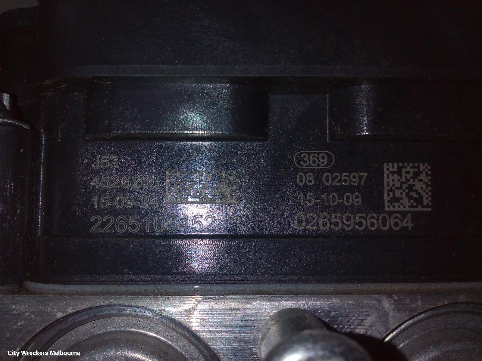 HOLDEN COMMODORE ABS PUMP/MODULATOR, VF, NON TRACTION CONTROL TYPE, 05/2013 - 12/2017