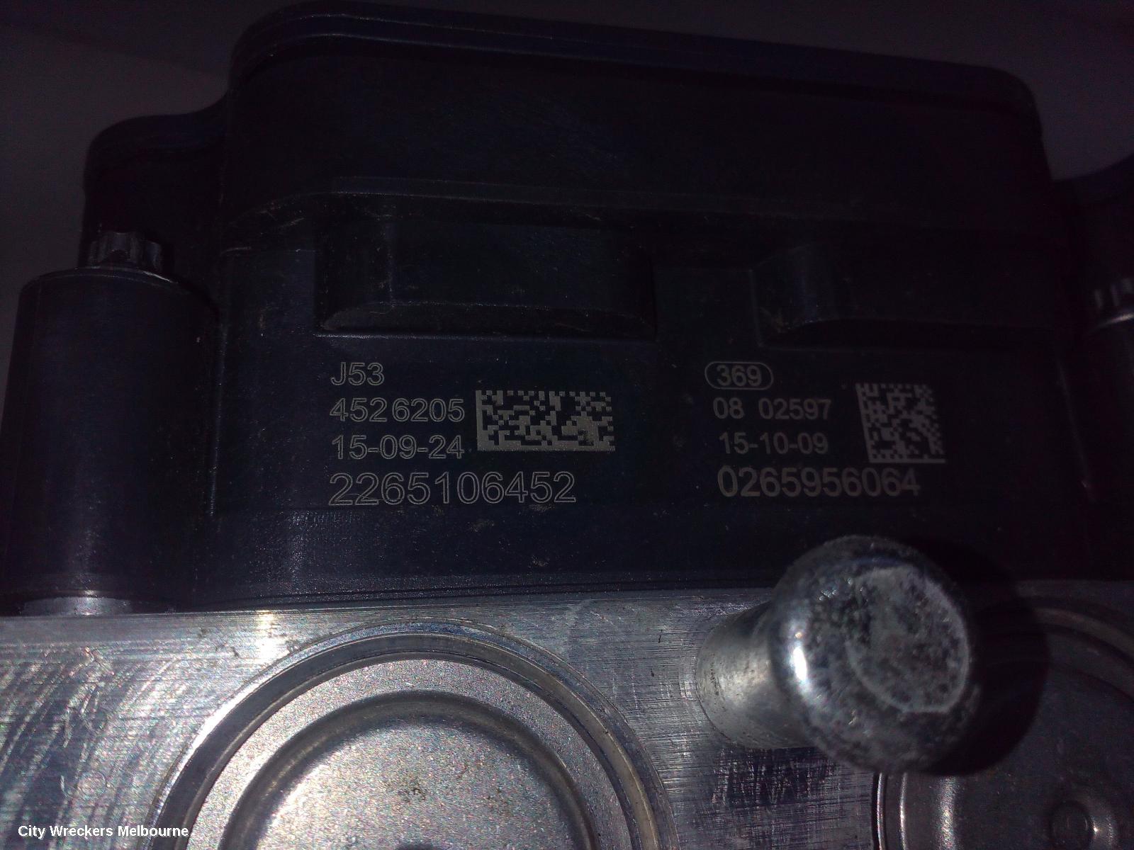 HOLDEN COMMODORE ABS PUMP/MODULATOR, VF, NON TRACTION CONTROL TYPE, 05/2013 - 12/2017