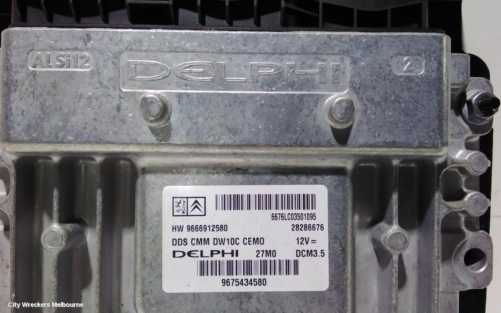 PEUGEOT 308 ECU, ENGINE ECU, 2.0, TURBO DIESEL, AUTO T/M, ECU ONLY, T7, 09/2007 - 09/2014