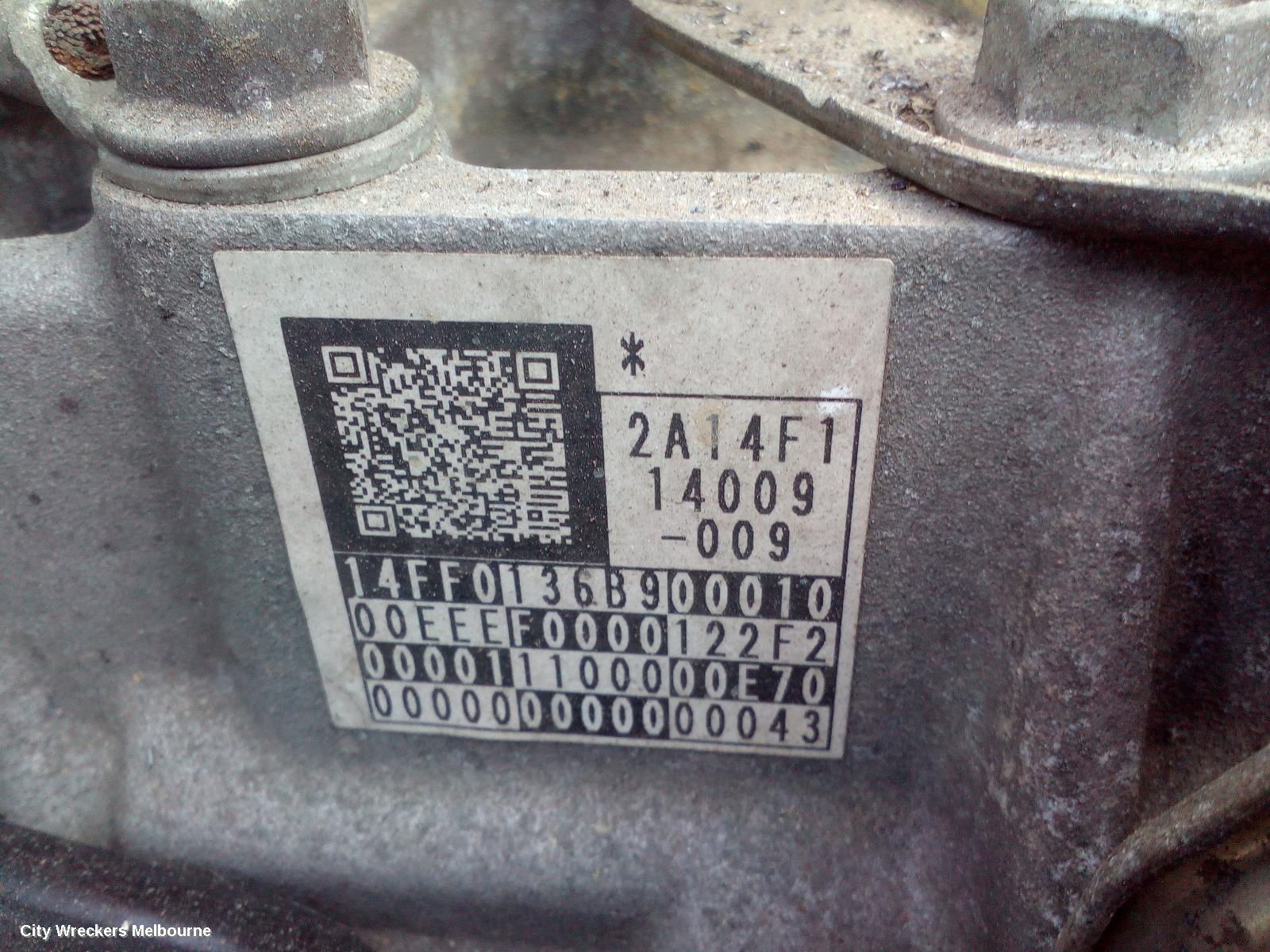 TOYOTA KLUGER TRANS/GEARBOX, AUTO, FWD, PETROL, 3.5, 2GR-FE, U660E, GSU50/GSU55, 03/2014 - 10/2016