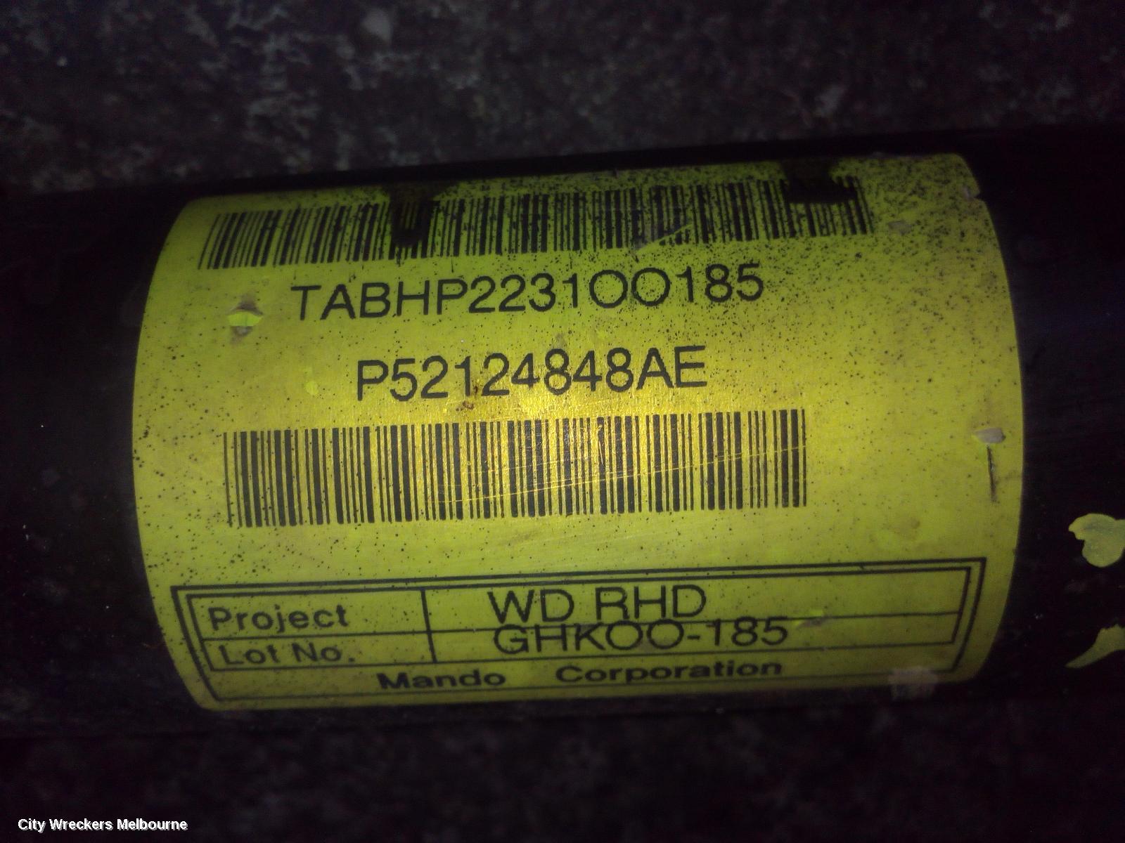 JEEP GRANDCHEROKEE STEERING BOX/RACK, STEERING RACK, WK, HYDRAULIC TYPE ONLY, NON SRT8, 10/2010 - 03/2013