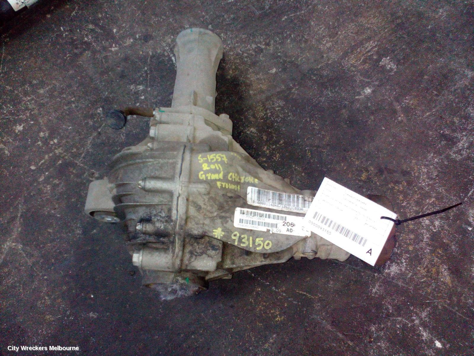 JEEP GRANDCHEROKEE DIFFERENTIAL CENTRE, FRONT, 3.6, PETROL, WK, 3.06 RATIO, 10/2010 - 03/2013