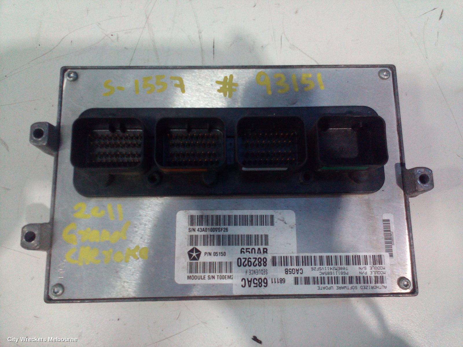 JEEP GRANDCHEROKEE ECU, ENGINE ECU, 3.6, PETROL, ECU ONLY, WK, 10/2010 ONWARDS