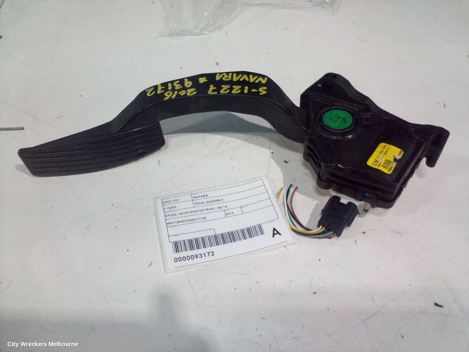 NISSAN NAVARA PEDAL ASSEMBLY, NP300, ACCELERATOR PEDAL, 05/2015 ONWARDS