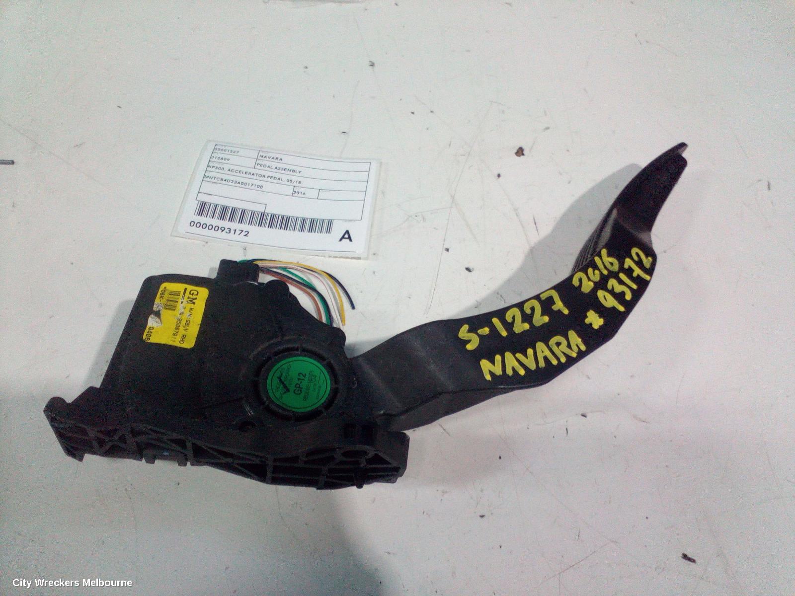 NISSAN NAVARA PEDAL ASSEMBLY, NP300, ACCELERATOR PEDAL, 05/2015 ONWARDS