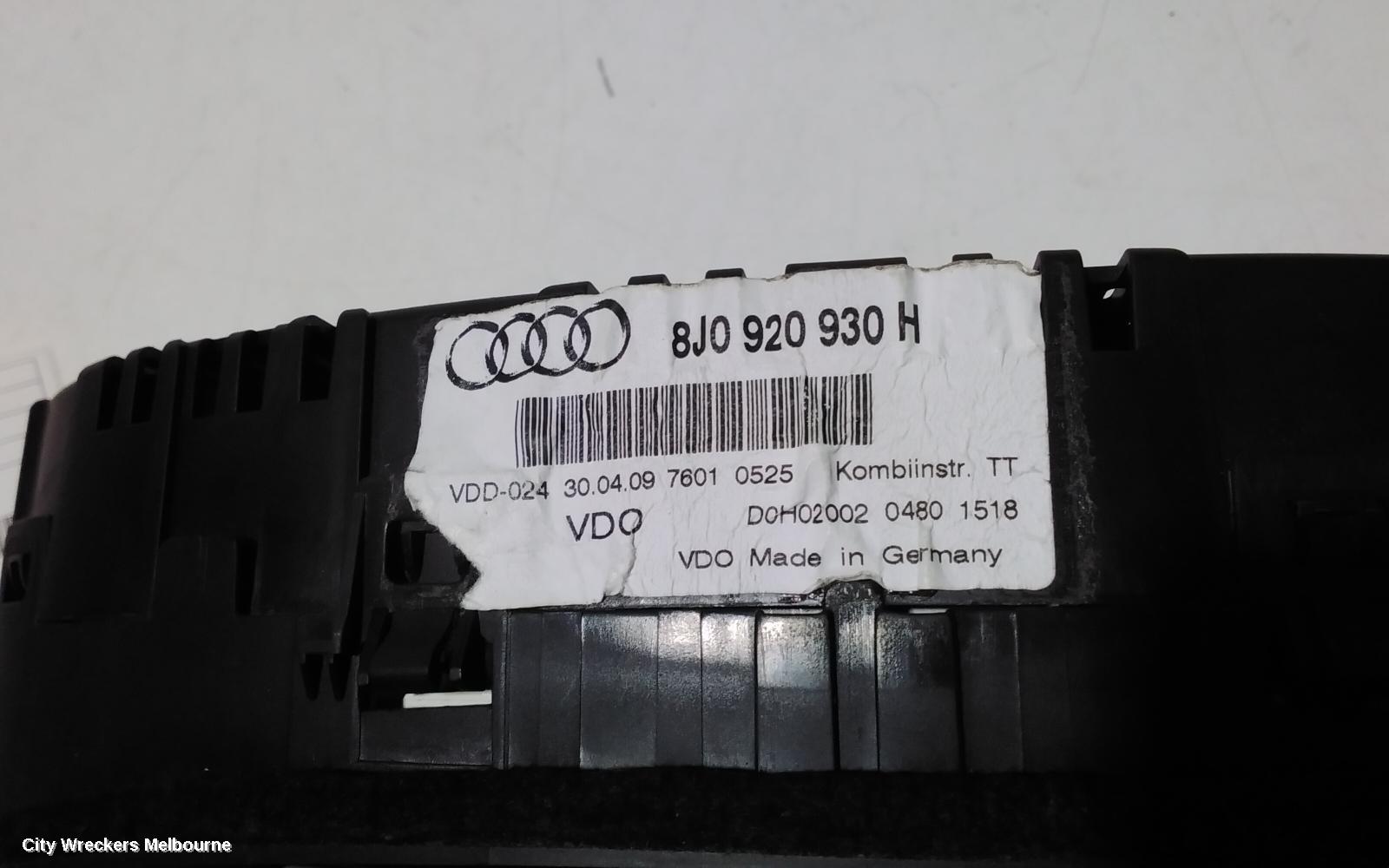AUDI TT INSTRUMENT CLUSTER, PETROL, AUTO T/M, 8J, 09/2006 - 12/2014