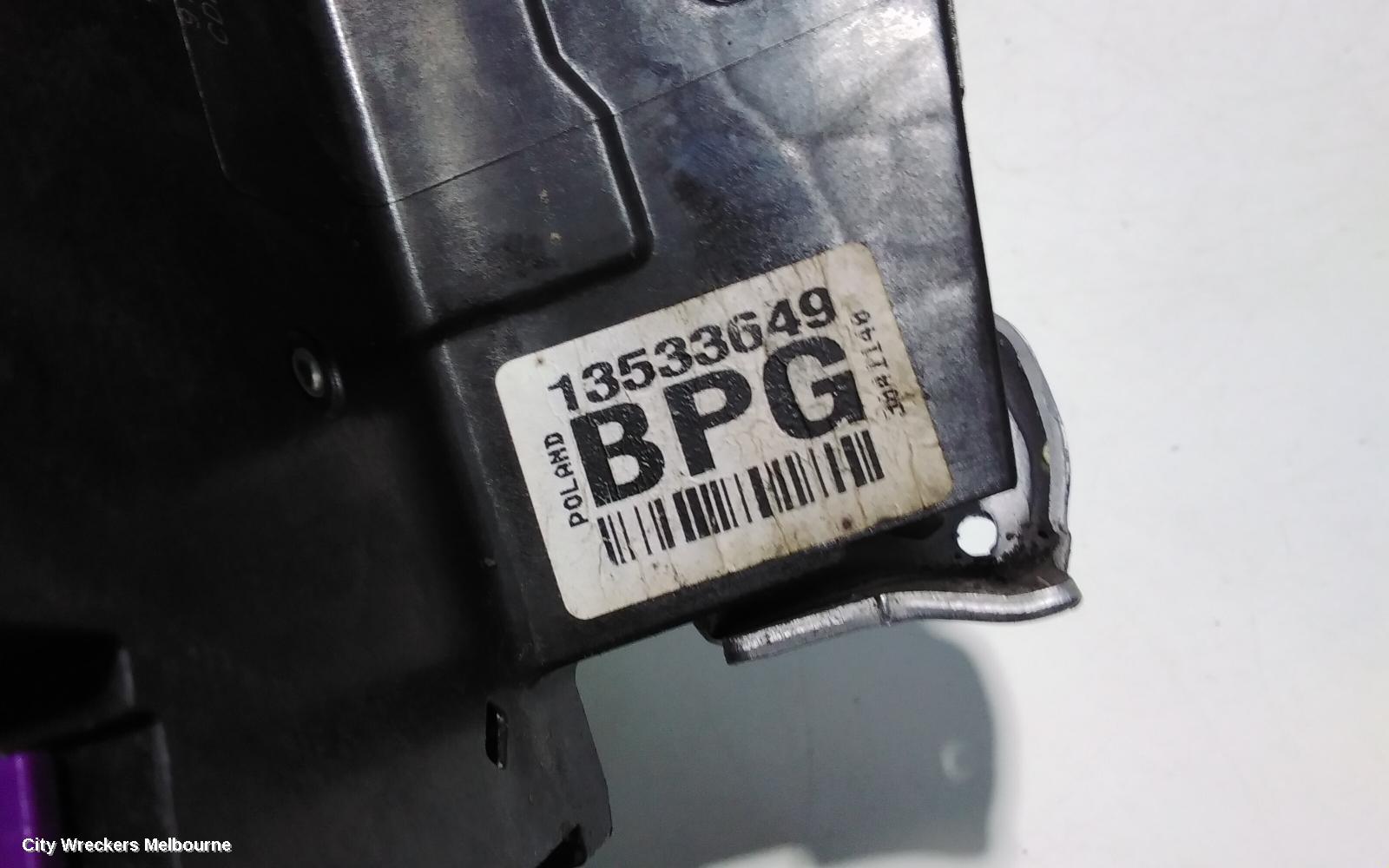 HOLDEN COMMODORE DOOR/BOOT/GATE LOCK, LEFT FRONT DOOR LOCK, ZB, 10/2017 - 12/2020