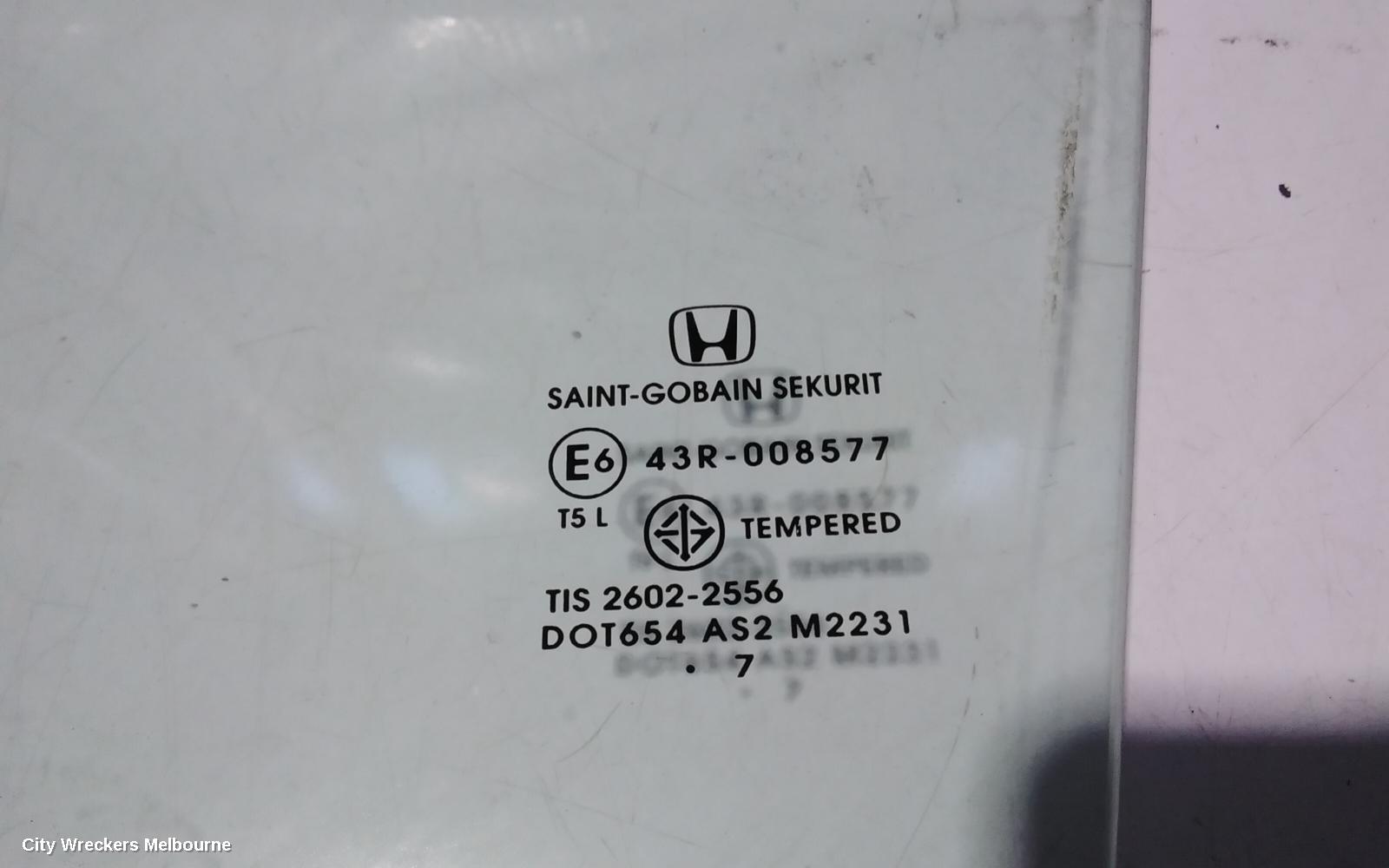 HONDA JAZZ LEFT REAR DOOR WINDOW, GK/GF, 07/2014 - 12/2020