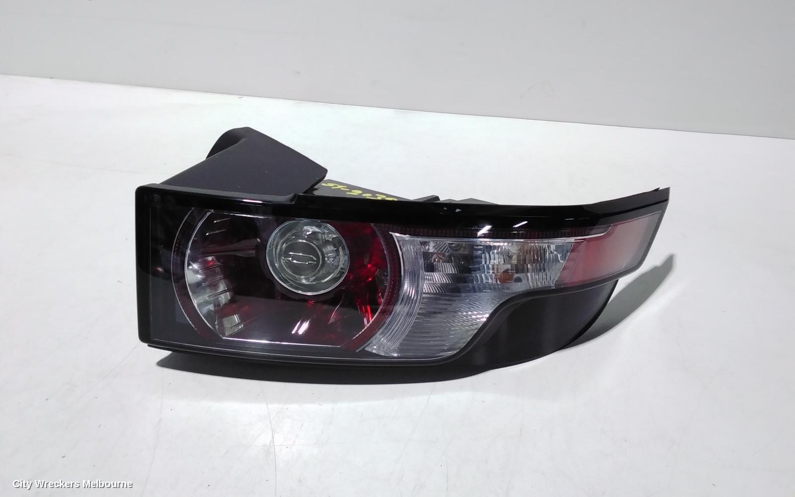 LAND ROVER RANGEROVER EVOQUE RIGHT TAILLIGHT, IN BODY, L538, RED/CLEAR TYPE, 11/2011 - 06/2015