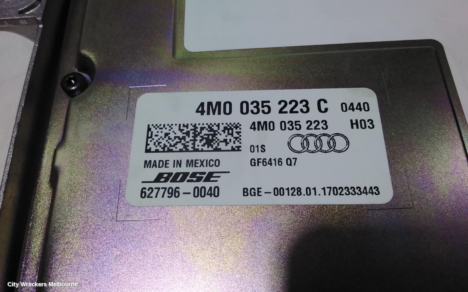 AUDI Q7 RADIO/CD/DVD/SAT/TV, AMPLIFIER, 4M, 09/2015 - 03/2020