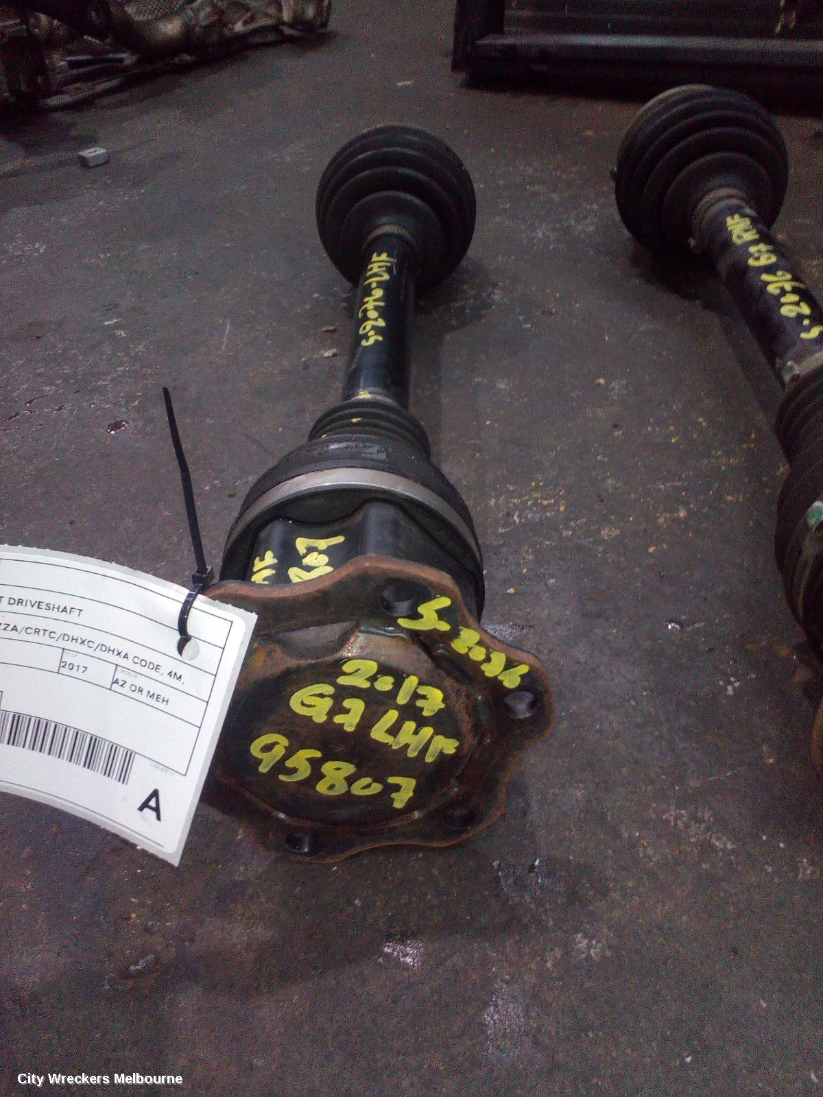 AUDI Q7 LEFT DRIVESHAFT, FRONT, 3.0, DIESEL, CZZA/CRTC/DHXC/DHXA CODE, 4M, 09/2015 ONWARDS