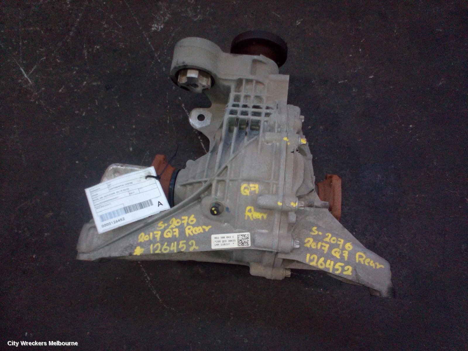 AUDI Q7 DIFFERENTIAL CENTRE, REAR, 4M, QCD CODE, 09/2015 - 03/2020