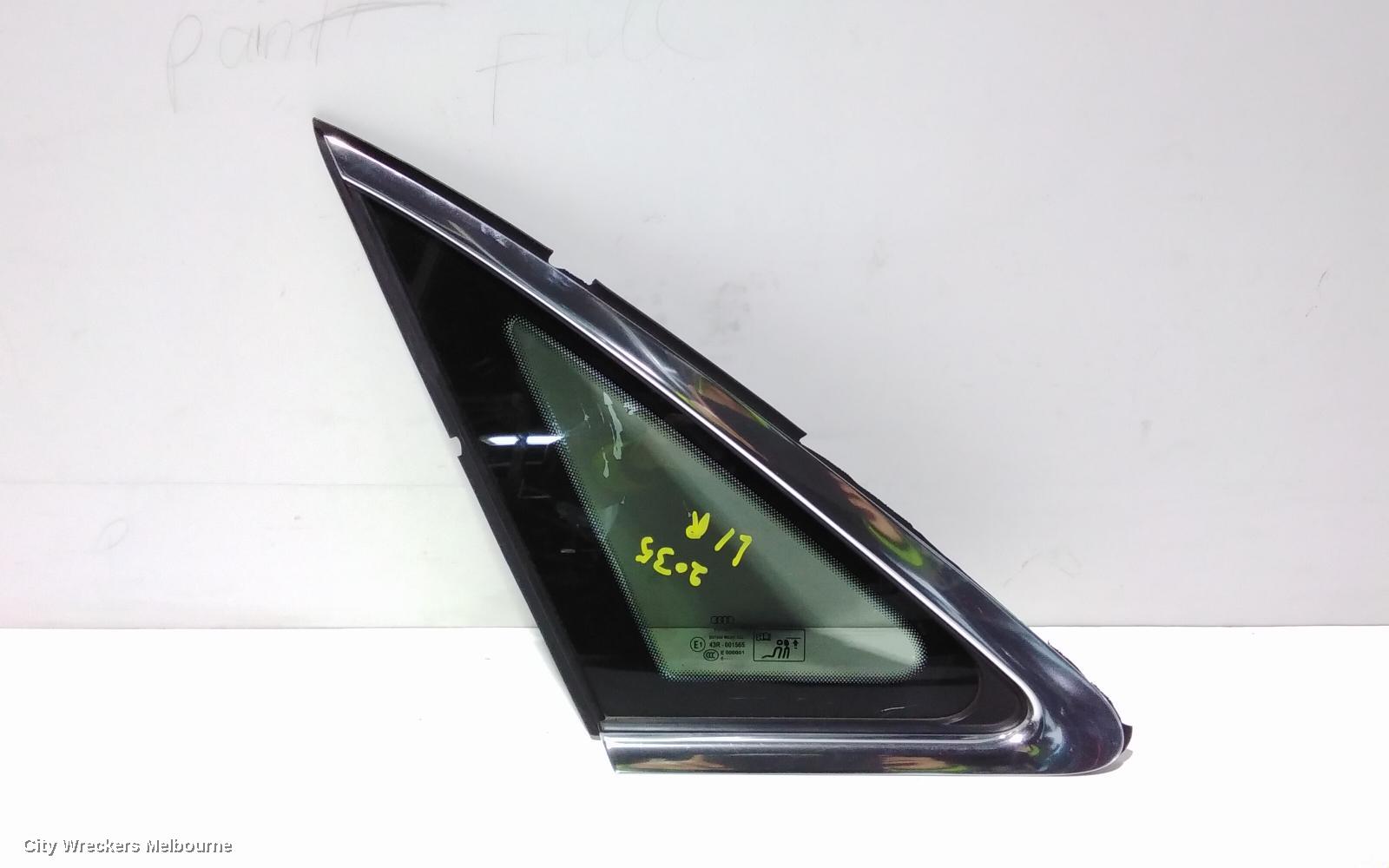 AUDI A4 LEFT REAR SIDE GLASS, B9 8W, 10/2015 - 01/2025