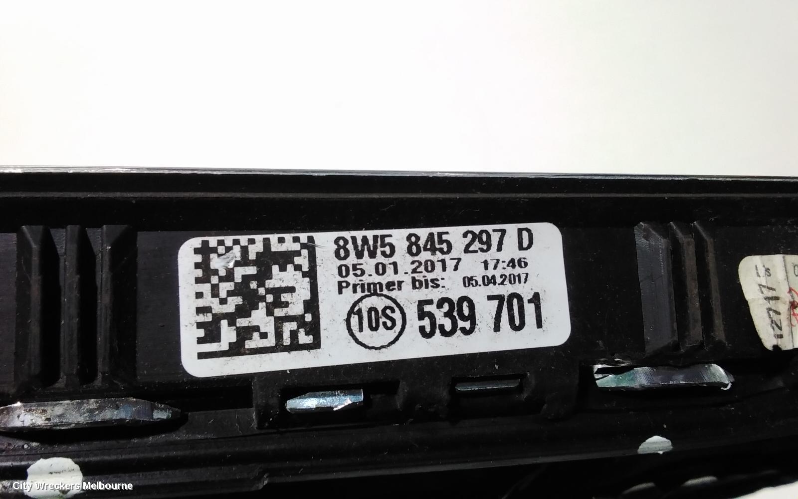 AUDI A4 LEFT REAR SIDE GLASS, B9 8W, 10/2015 - 01/2025