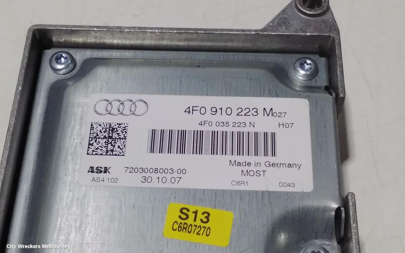 AUDI A6 RADIO/CD/DVD/SAT/TV, STEREO AMPLIFIER, 4F, 11/2004 - 07/2011