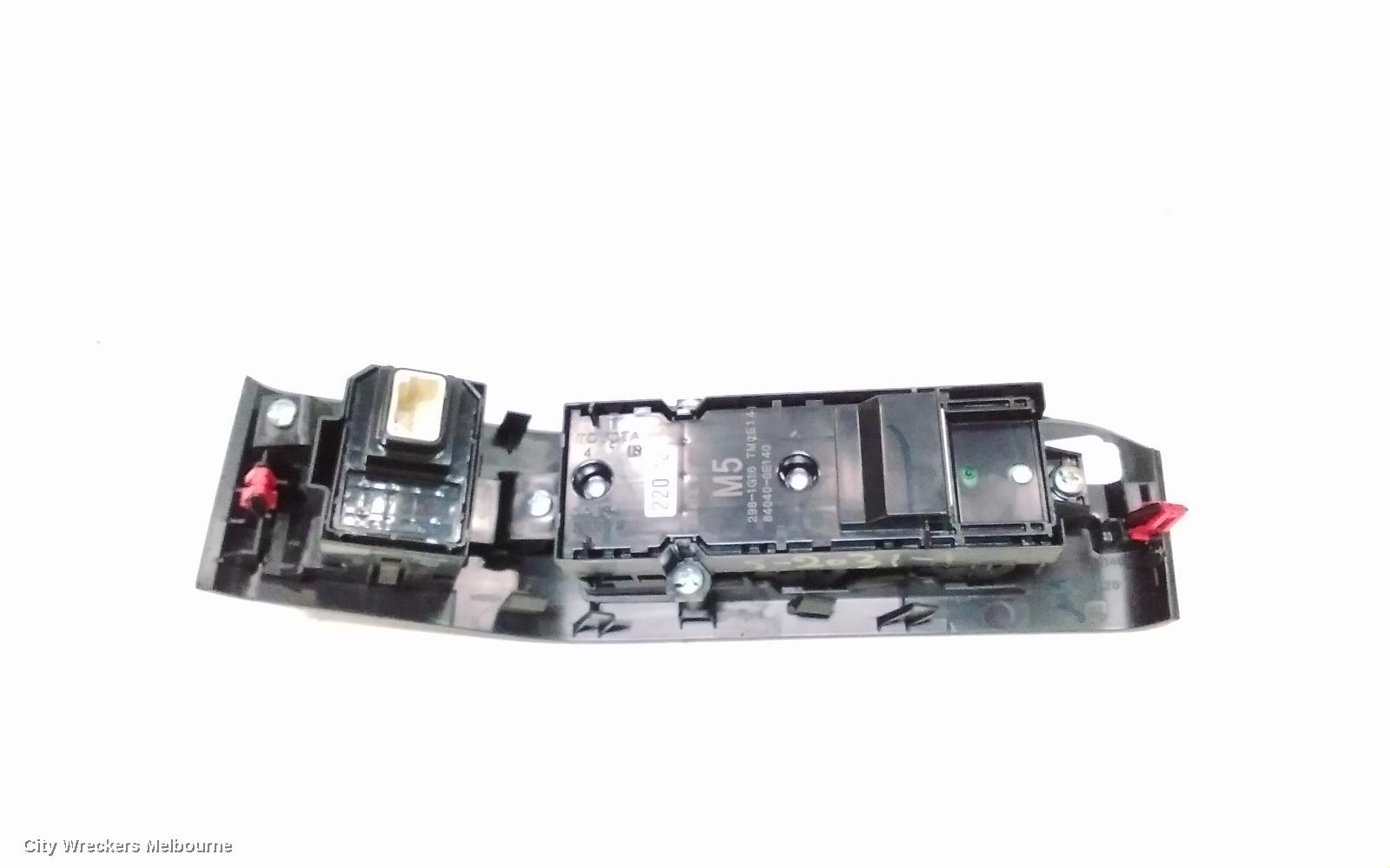TOYOTA KLUGER PWR DR WIND SWITCH, XU70 SERIES, RH FRONT (MASTER SWITCH), BLACK EDGE TYPE, 03/2021 ONWARDS