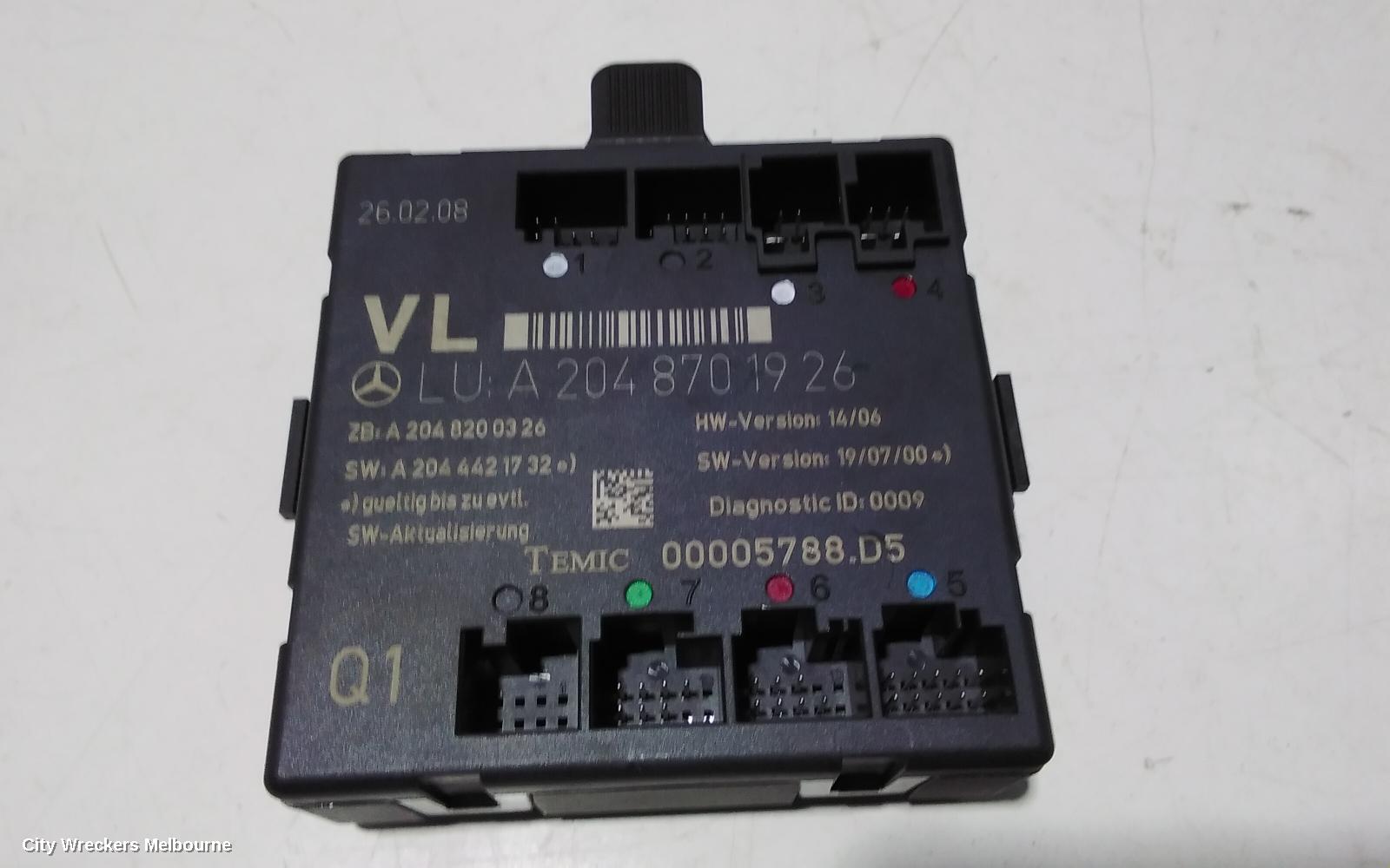 MERCEDES C CLASS, W204, 2007-01/2015, 08-11 MERCEDES C CLASS FRONT LEFT DOOR CONTROL MODULE OEM A2048701926: 93408
