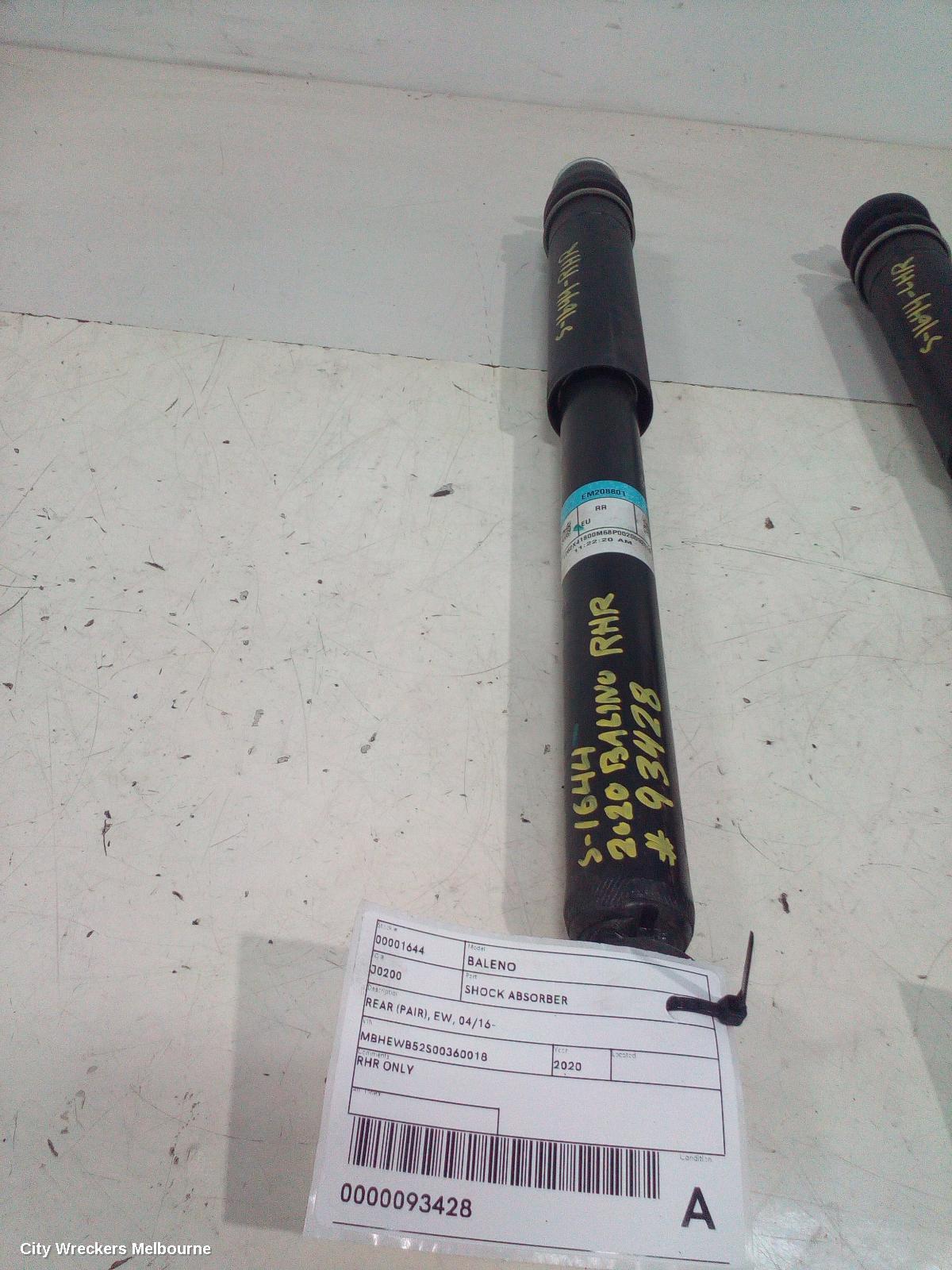 SUZUKI BALENO SHOCK ABSORBER, REAR (PAIR), EW, 04/2016 ONWARDS
