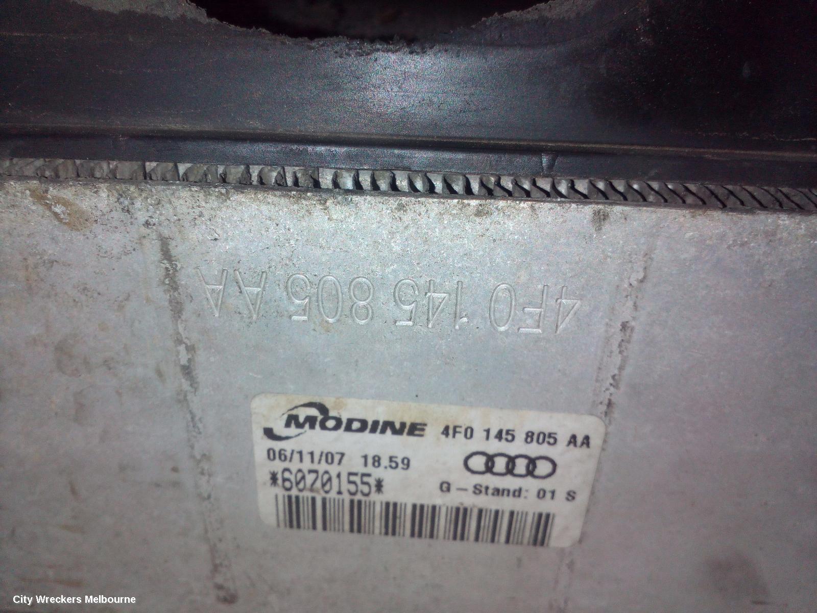 AUDI A6 INTERCOOLER, PETROL, 2.0, BPJ CODE, C6/4F, 09/2006 - 06/2011