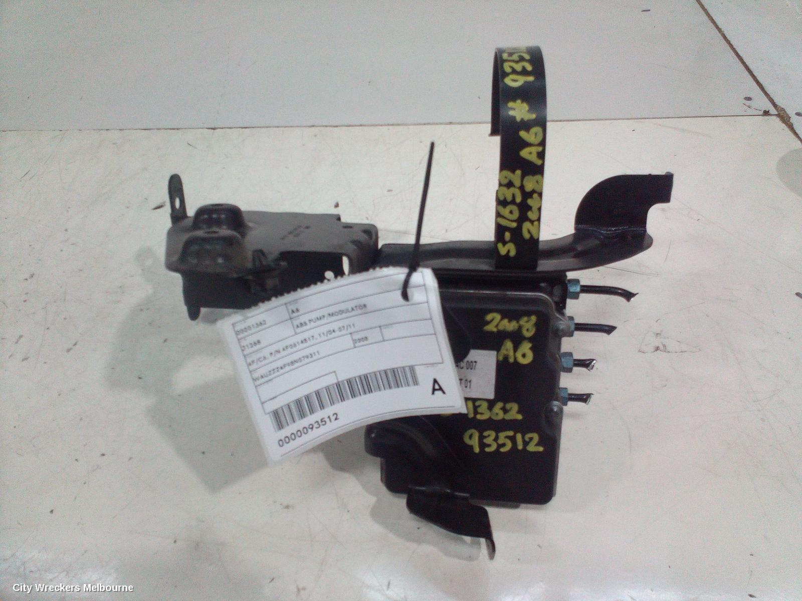 AUDI A6 ABS PUMP/MODULATOR, 4F/C6, P/N 4F0614517, 11/2004 - 07/2011
