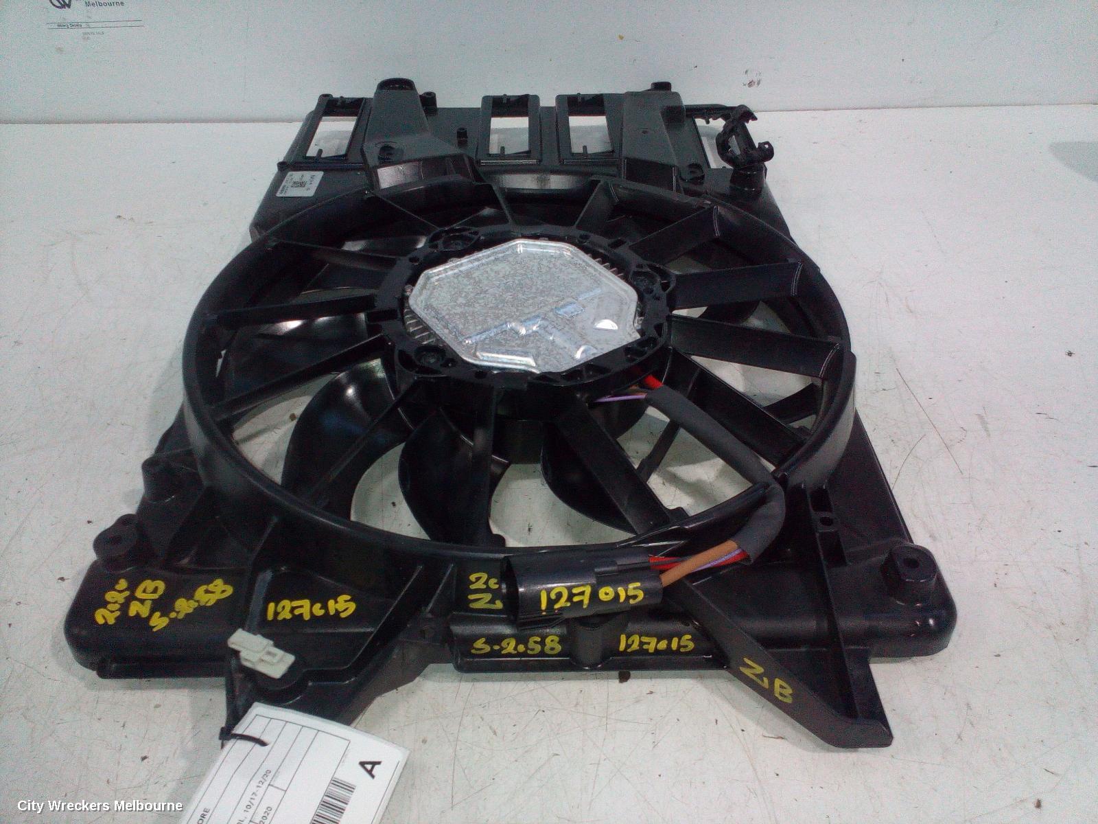 HOLDEN COMMODORE FAN, SINGLE FAN ASSY, 2.0, ZB,PETROL, 10/2017 - 12/2020