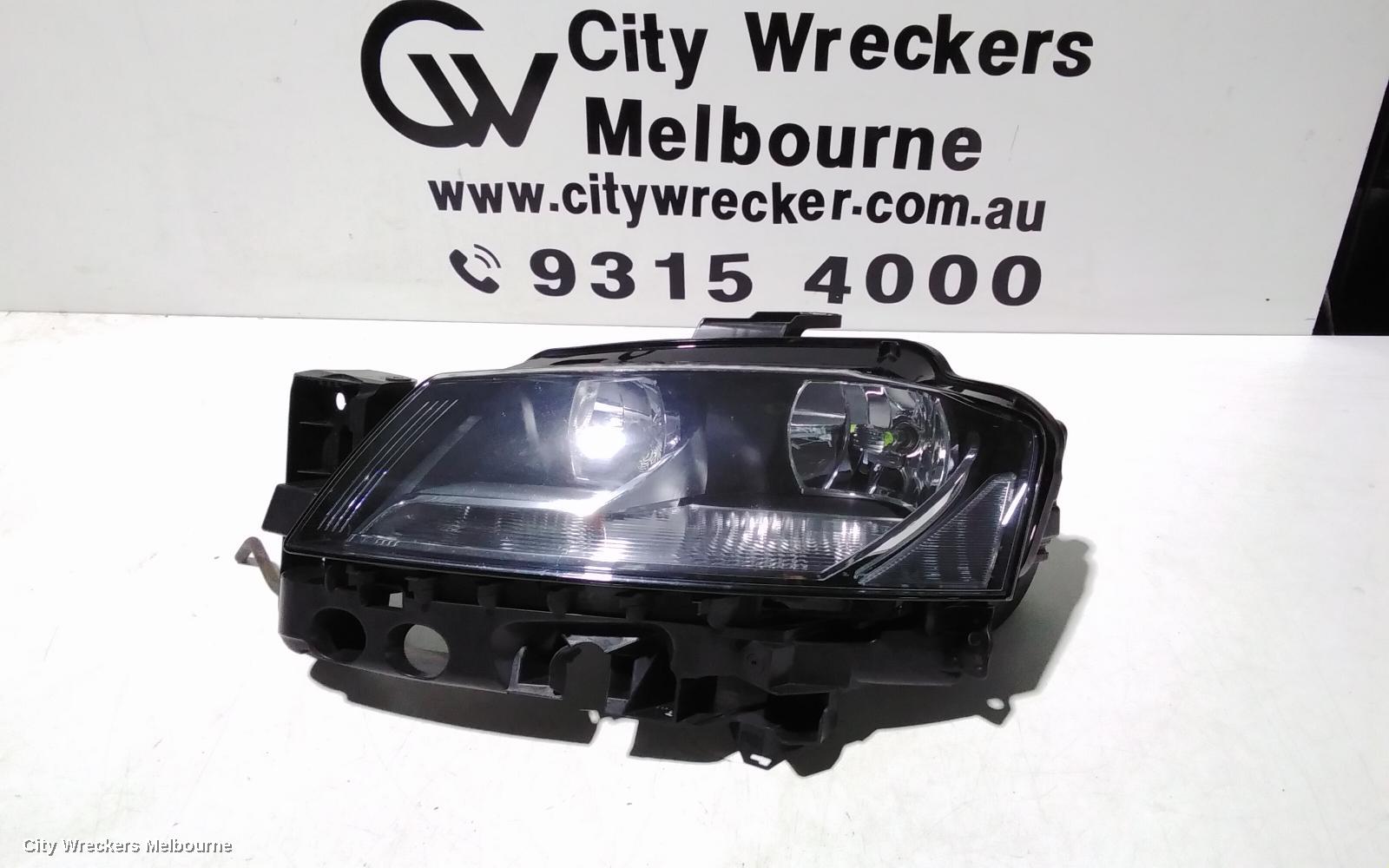 AUDI A3 LEFT HEADLAMP, A3, 8P, HALOGEN TYPE, 07/2008 - 04/2013
