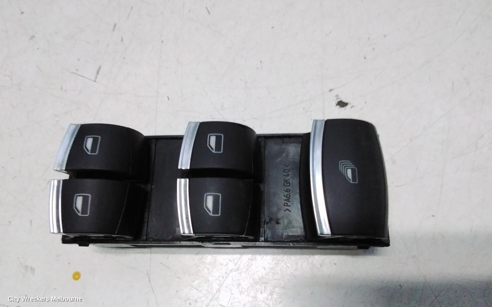 AUDI A3 PWR DR WIND SWITCH, RH FRONT (MASTER SWITCH), 5DR, 8P, 06/2004 - 04/2013