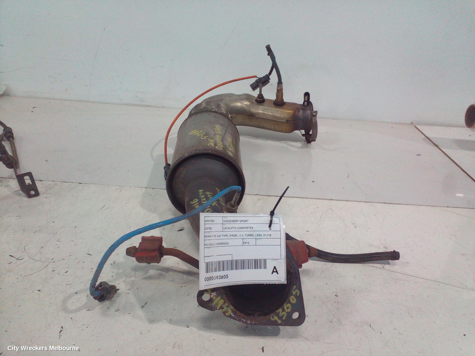 LAND ROVER DISCOVERY SPORT CATALYTIC CONVERTER, DOWN PIPE-CAT TYPE, DIESEL, 2.2, TURBO, L550, 01/2015 - 06/2016