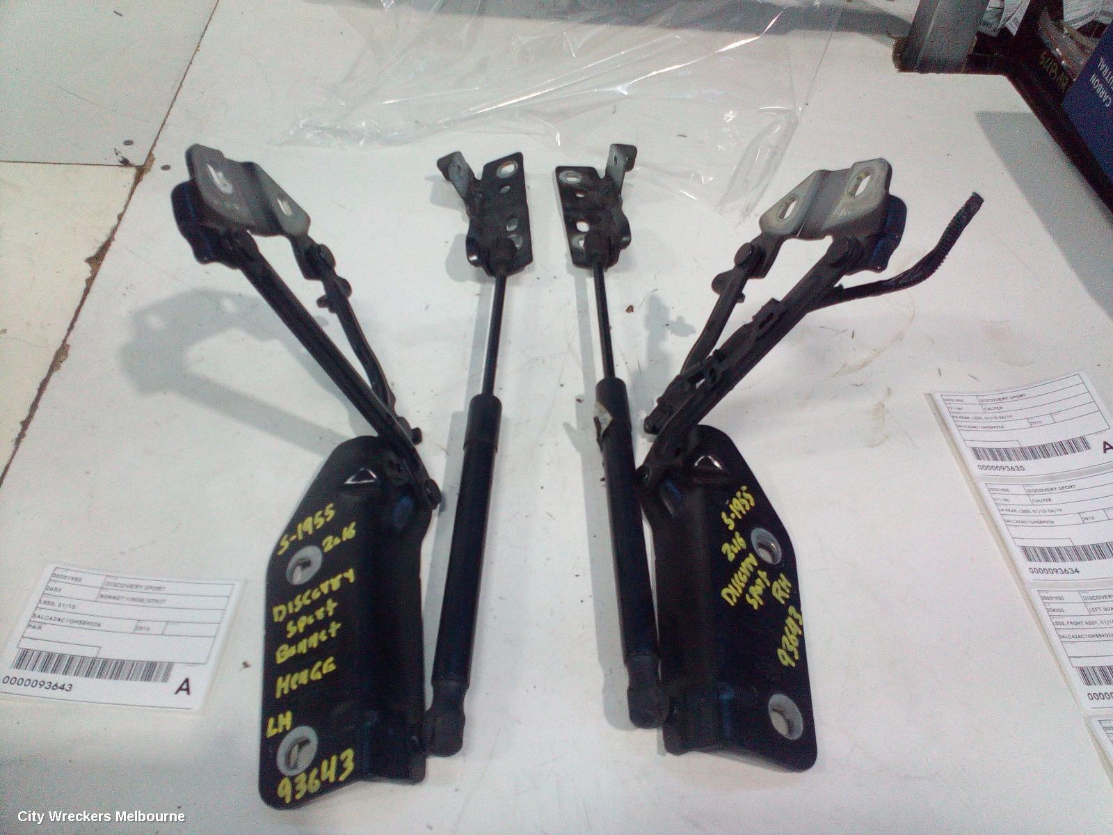 LAND ROVER DISCOVERY SPORT BONNET HINGE/STRUT, HINGES (PAIR), L550, 01/2015 - 06/2019