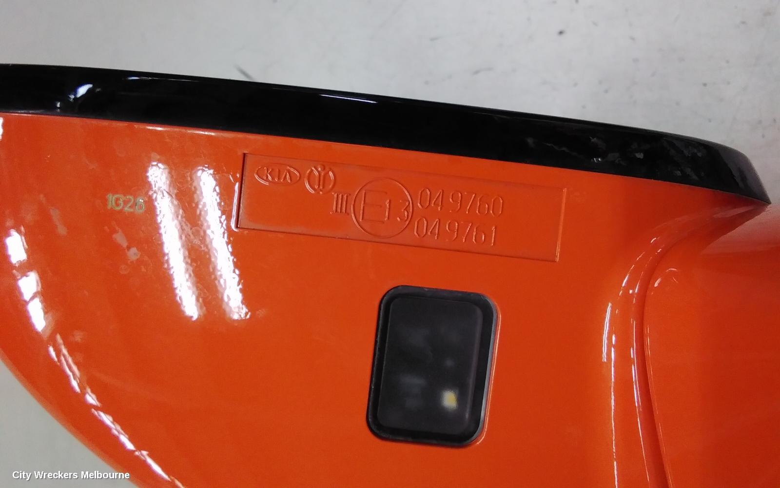 KIA STINGER LEFT DOOR MIRROR, CK, 200S/200SI/RAFA SE, COLOUR CODED, NON ELECTROCHROMIC TYPE, 06/2017 ONWARDS