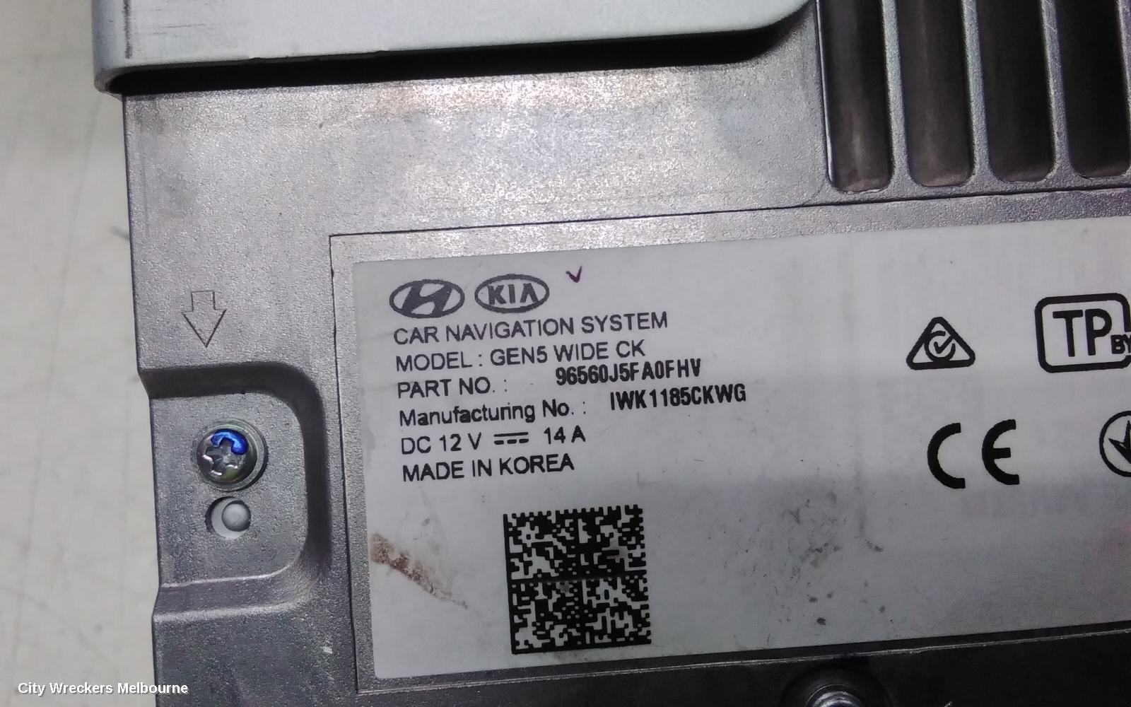 KIA STINGER RADIO/CD/DVD/SAT/TV, DASH RADIO CONTROL PANEL/HEAD UNIT, CK, 06/2017 - 04/2023